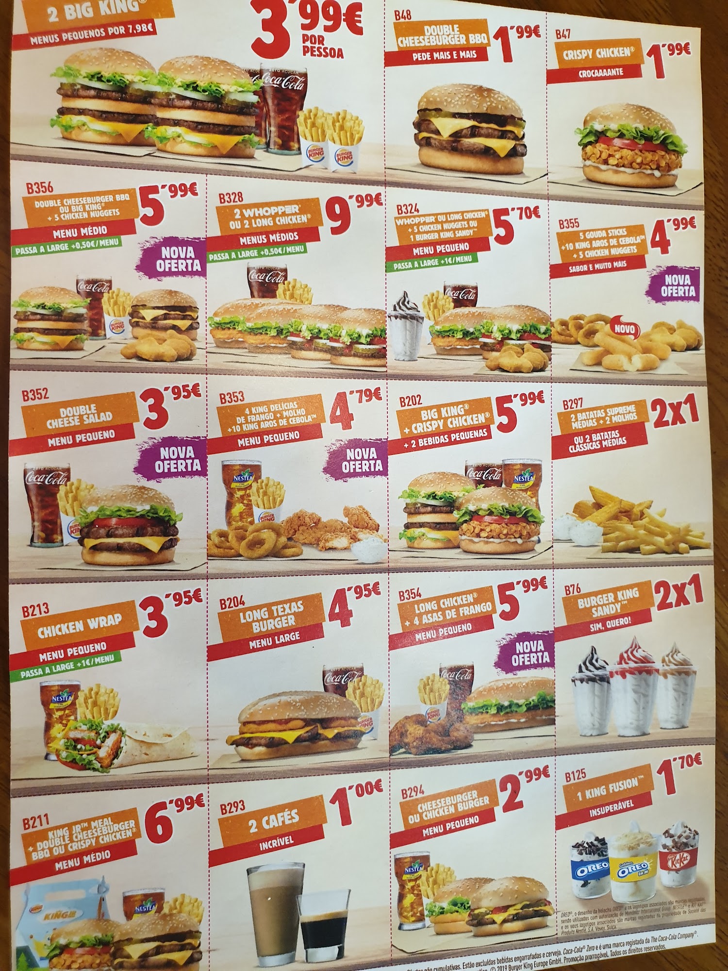Burger King Menu