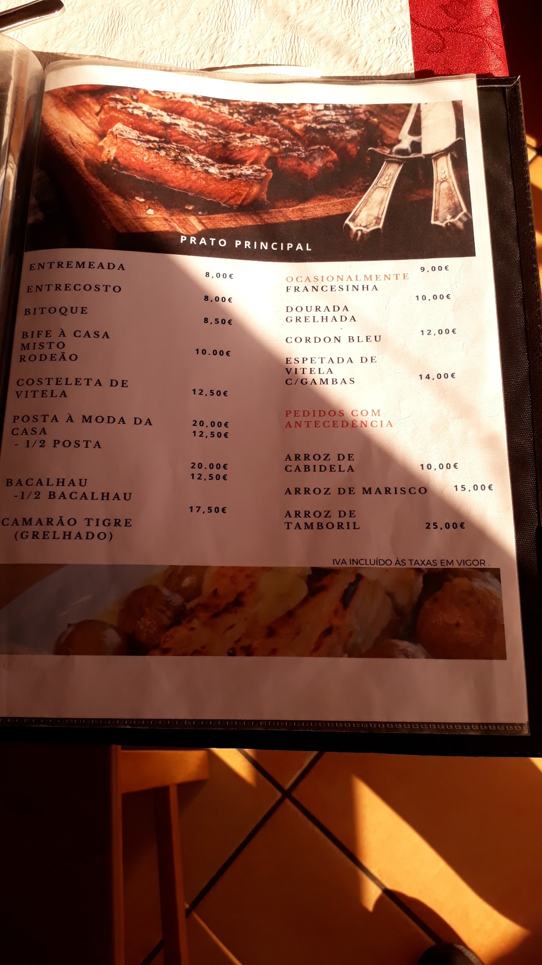 Churrasqueira Mateus Menu