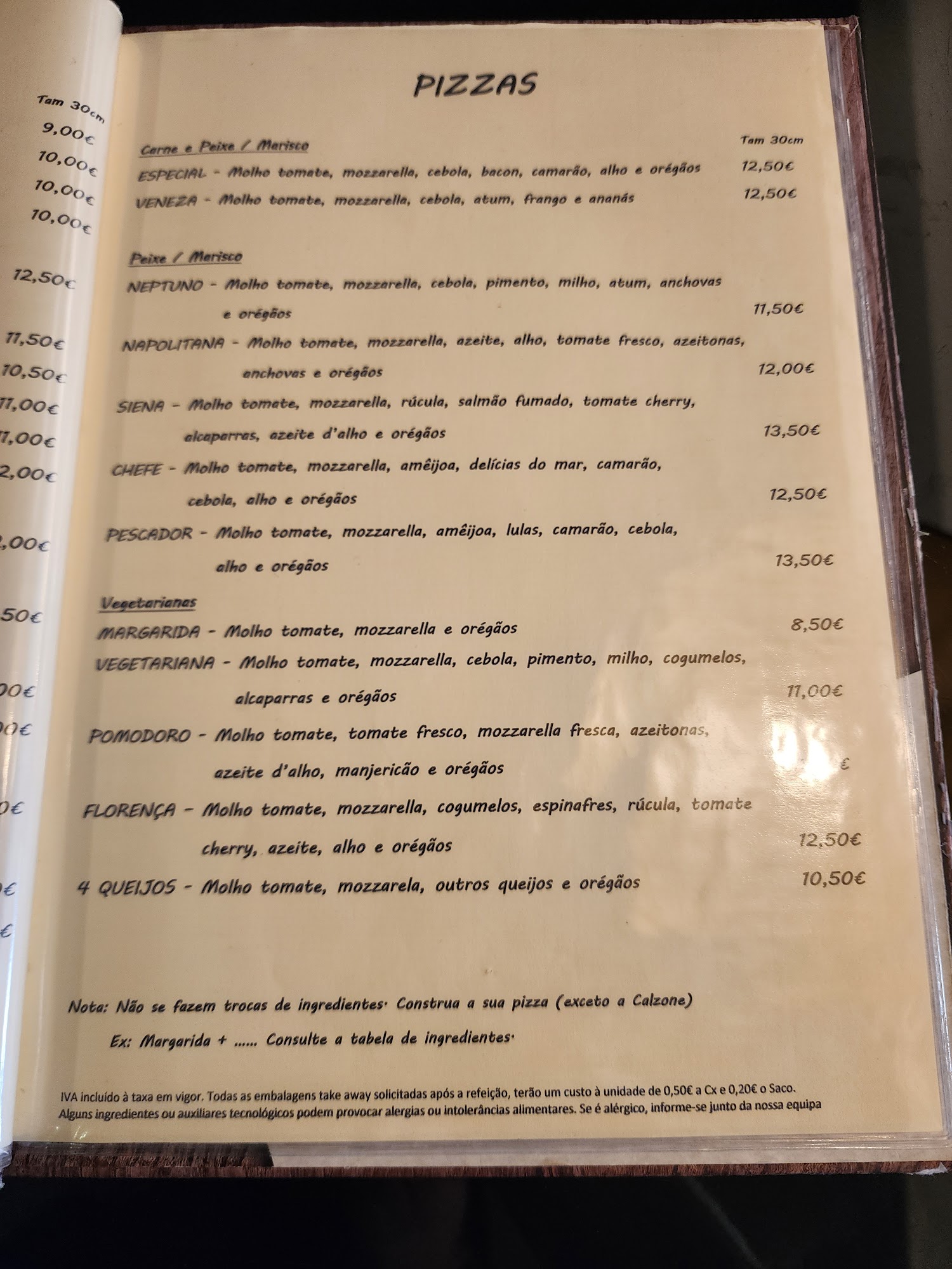 A Sangria Menu