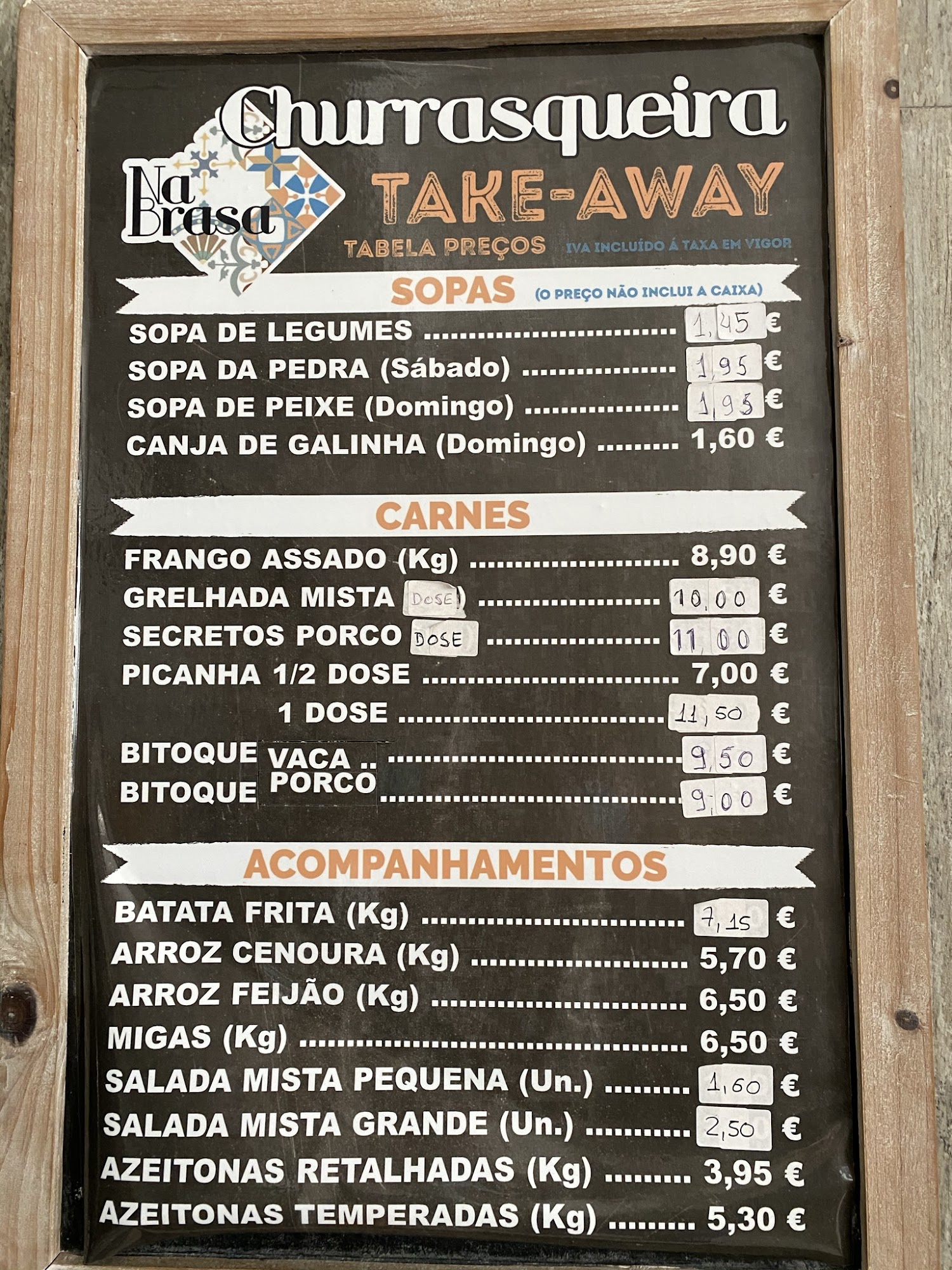 NaBrasa Churrasqueira (CLÁSSIC NA BRASA) Menu