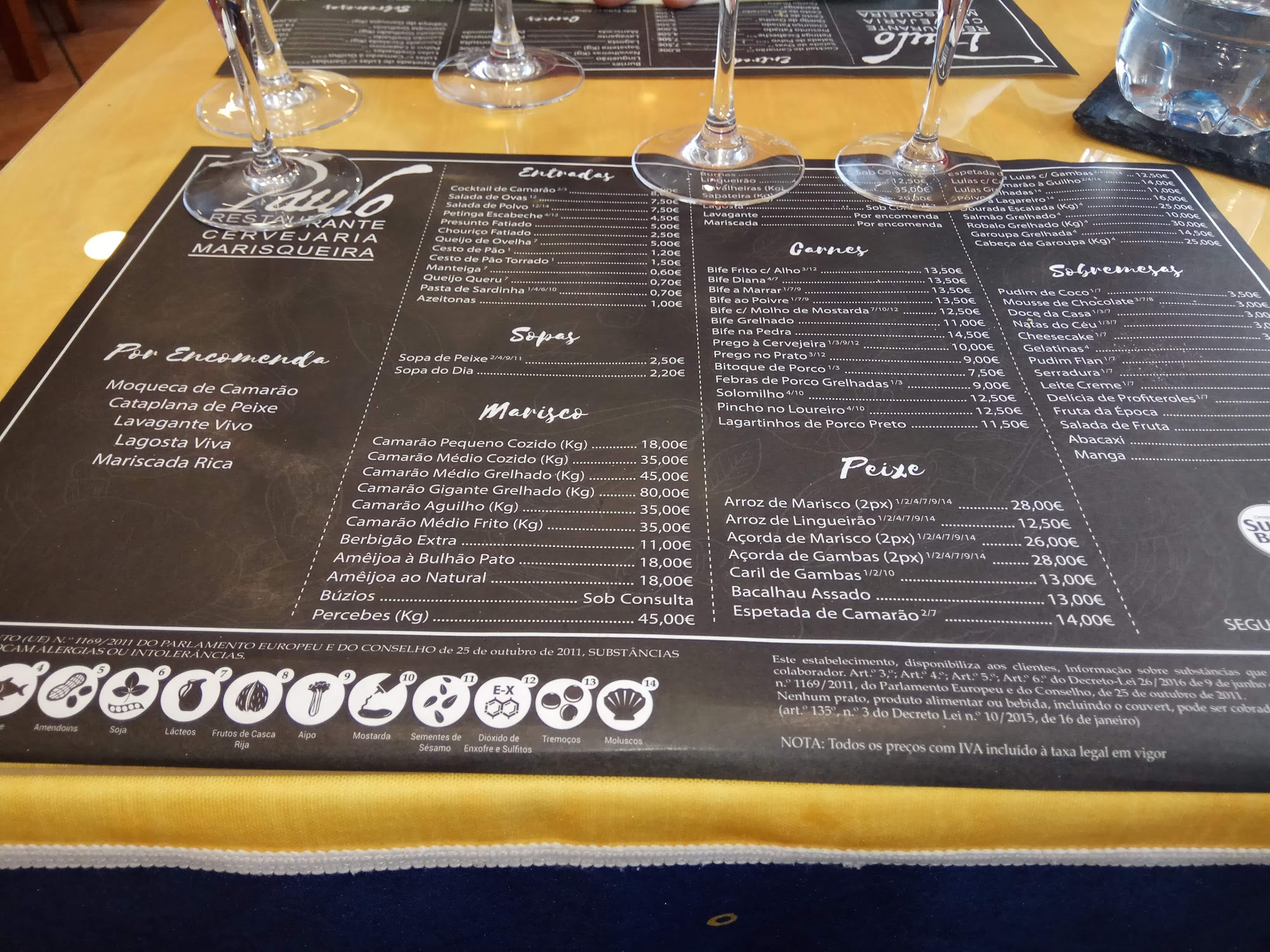 Marisqueira Paulo Menu