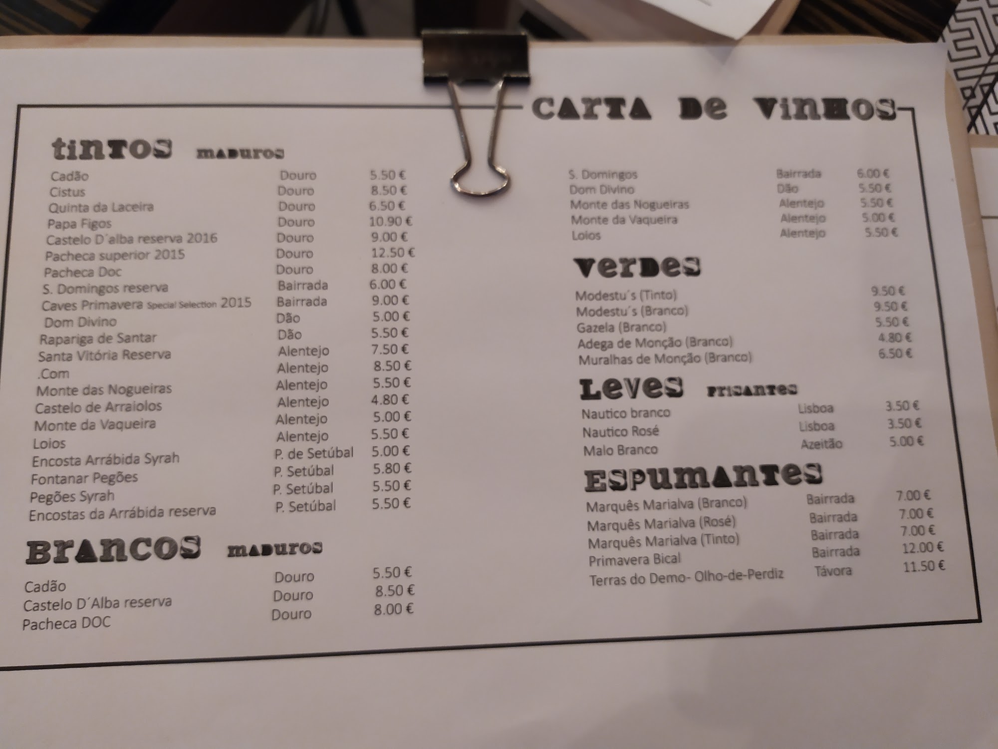 Da Luísa Restaurante Menu