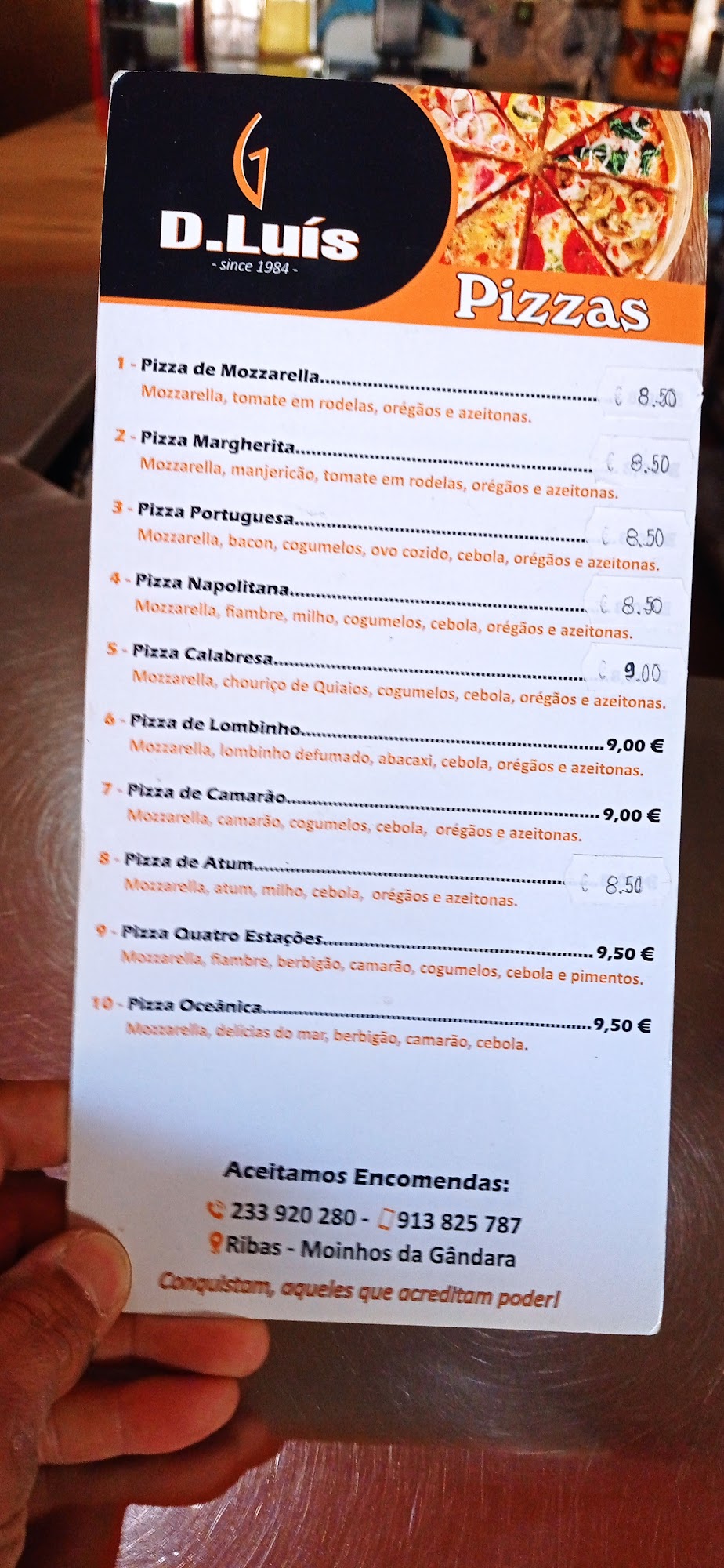 D.luis Snack Bar Menu