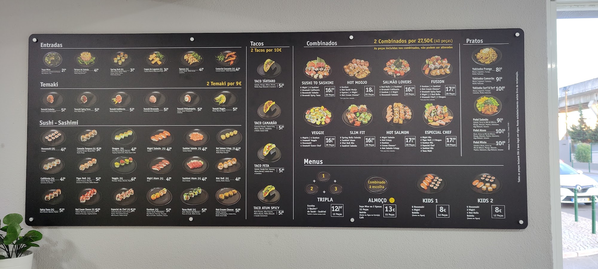 Modjo Sushi Menu