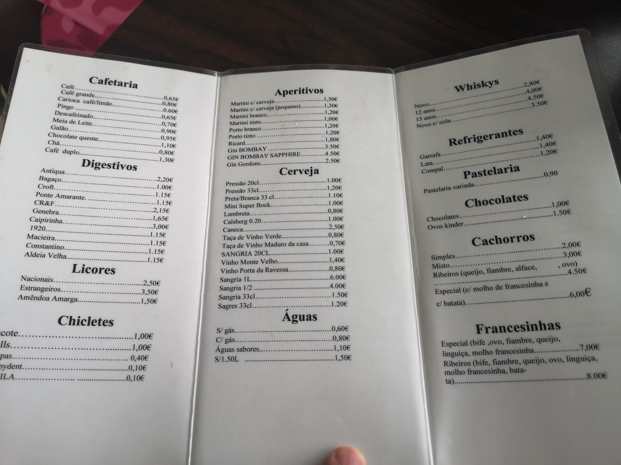 RIBEIROS CAFE RESTAURANTE Menu