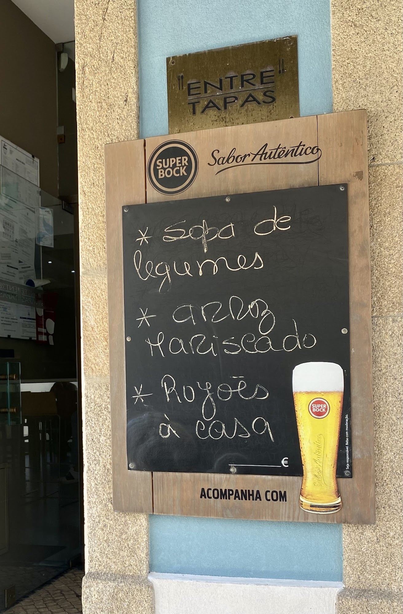 Entre Tapas Estarreja - Prato do dia Menu