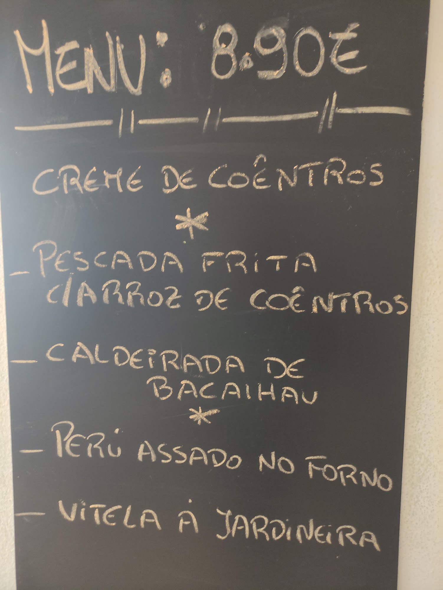 Cozinha do Maré Menu