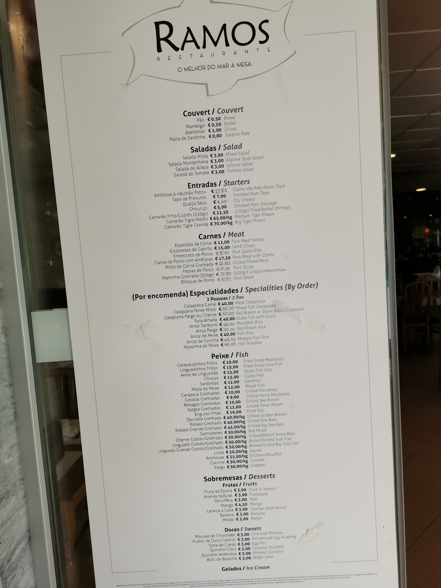 Isabel Maria Lopes Sousa Ramos Menu