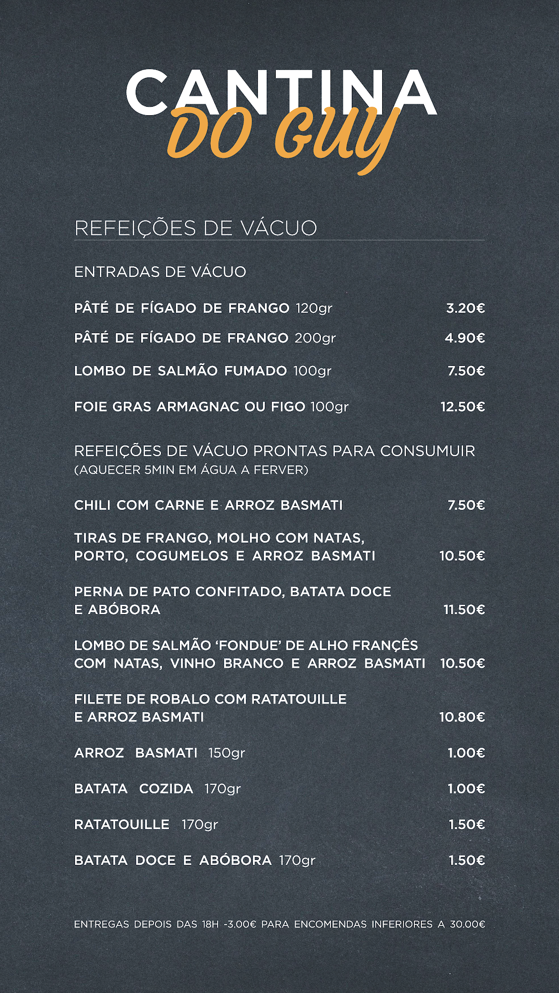 Cantina do Guy Menu
