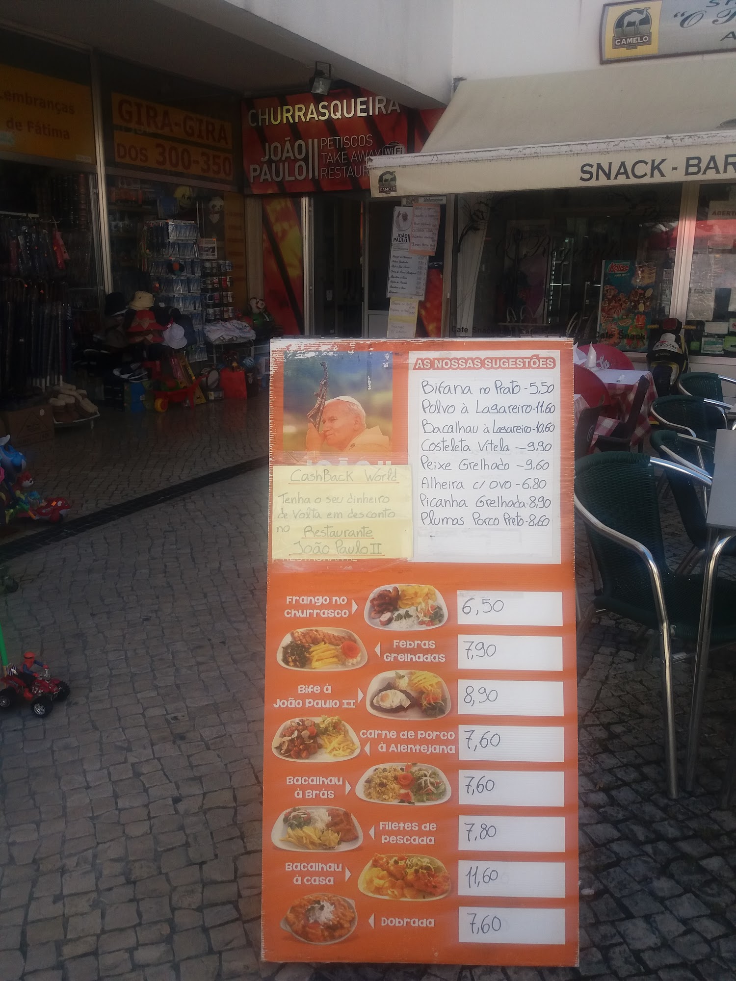 Restaurante João Paulo II (Churrasqueira João Paulo II) Menu