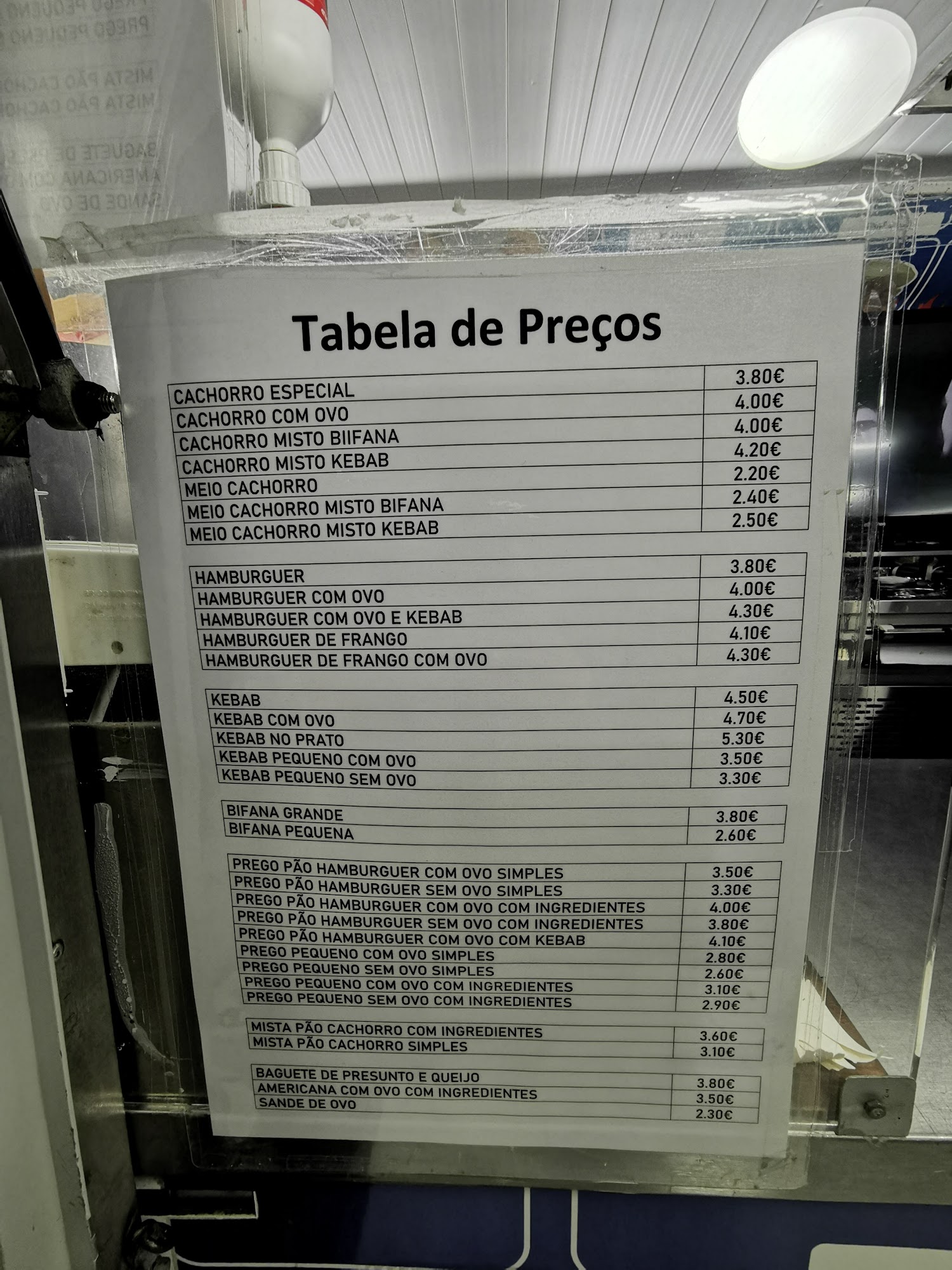 Auto-bar Merybel Menu