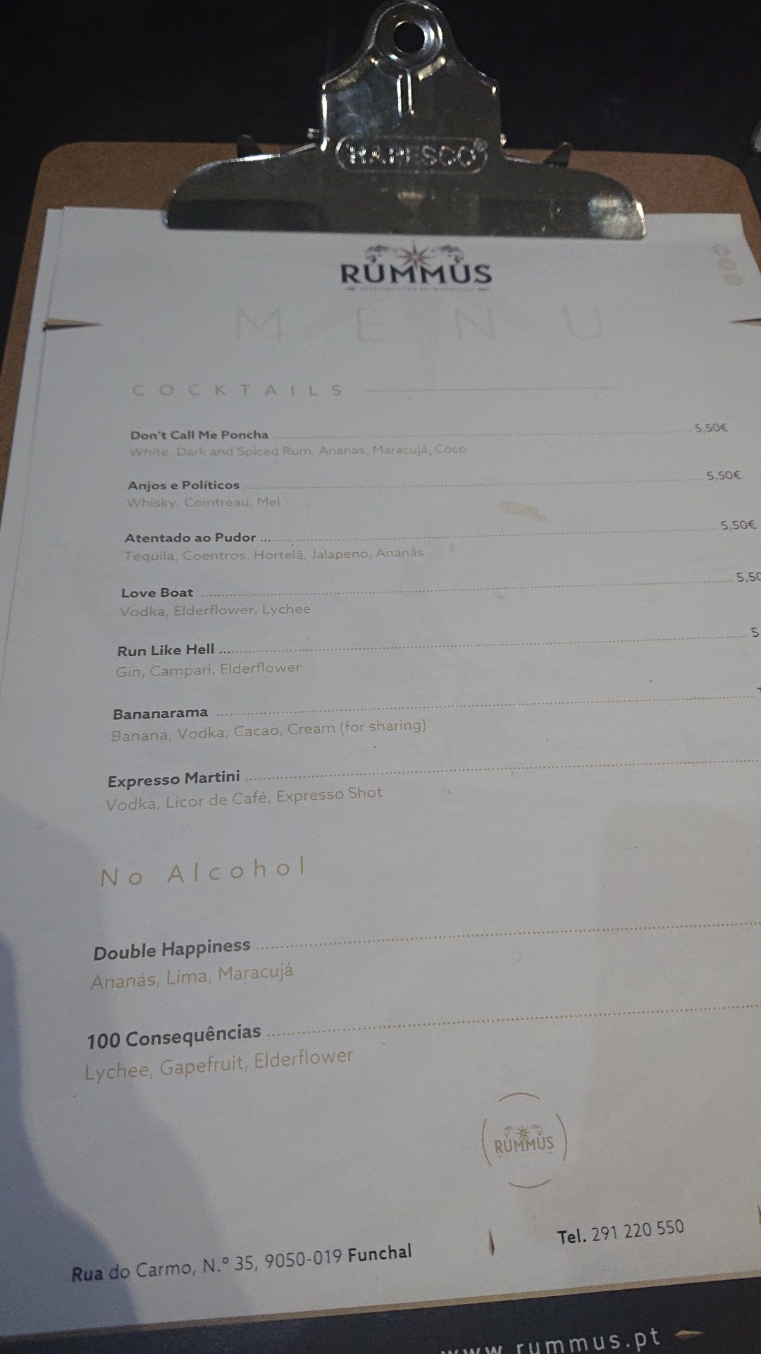 Andador restaurant (Asador) Menu