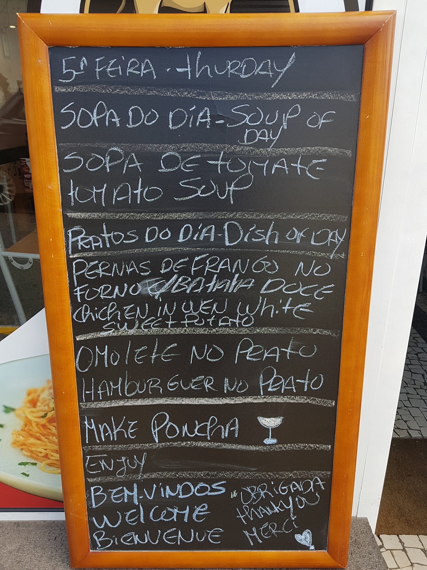 A Calçada Menu