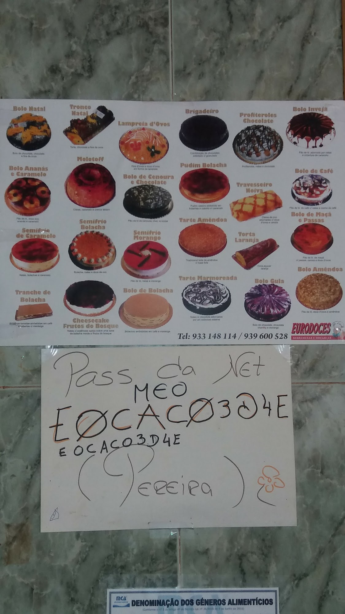 Pereira Café Restaurante Menu