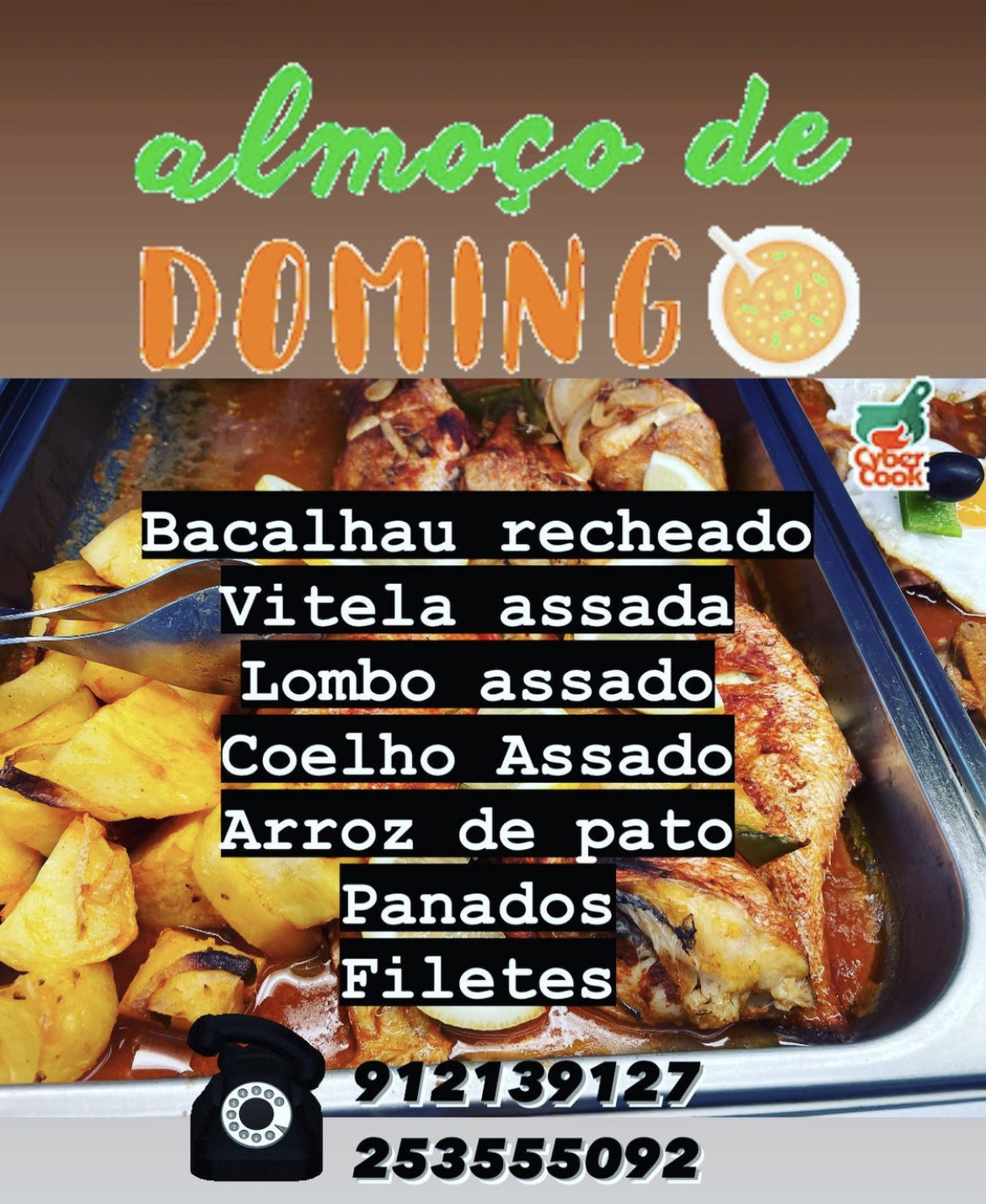 Bom sabor (Guimarães) Menu