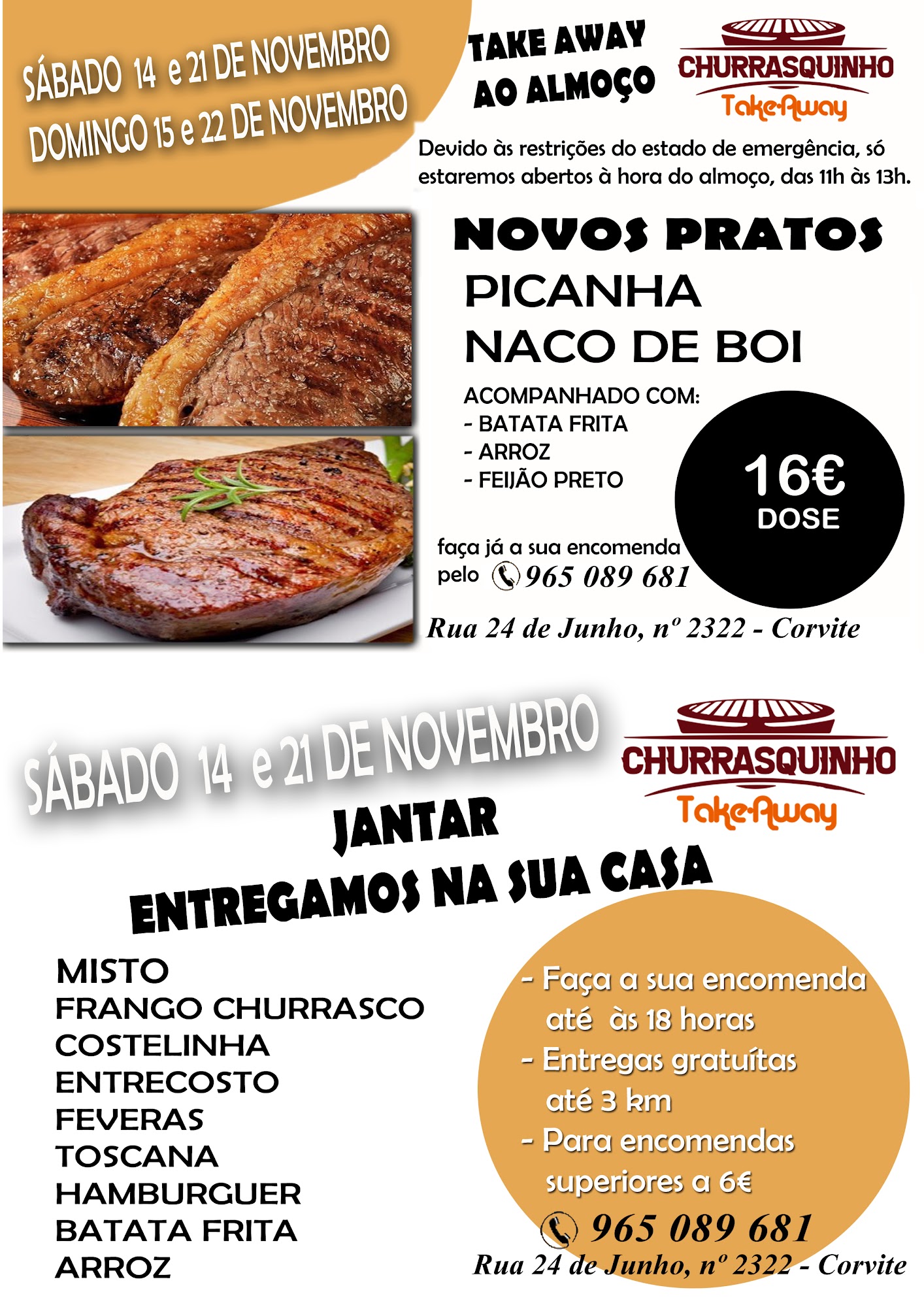 CHURRASQUINHO - TAKE AWAY Menu