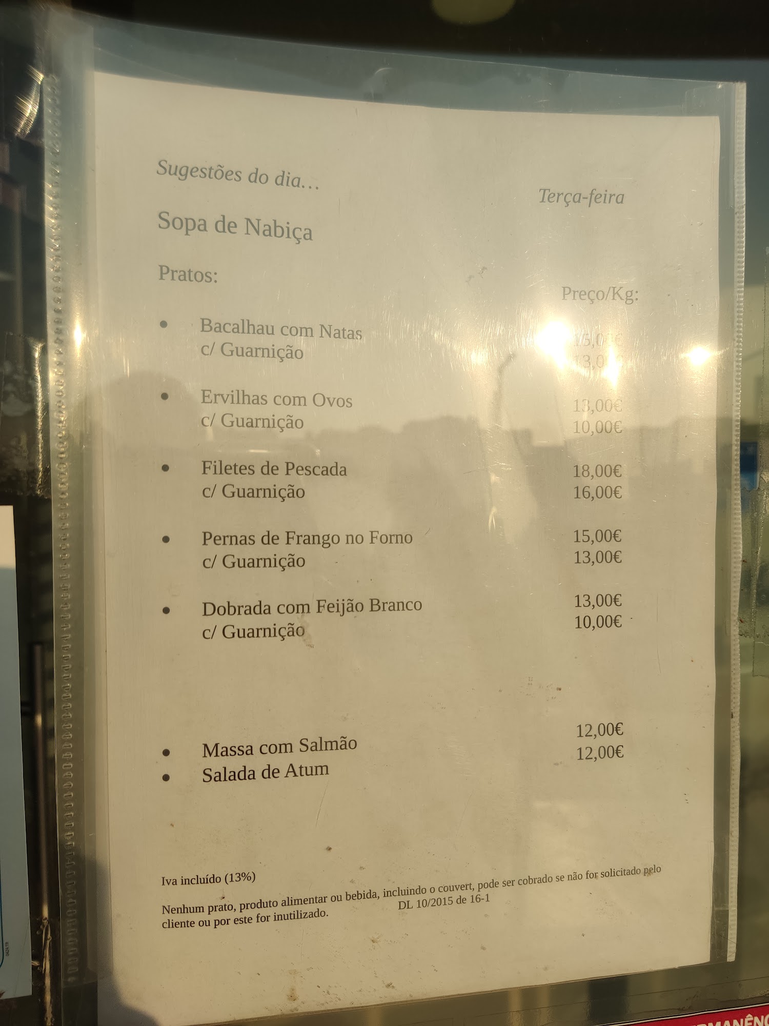 Sete Mares Menu