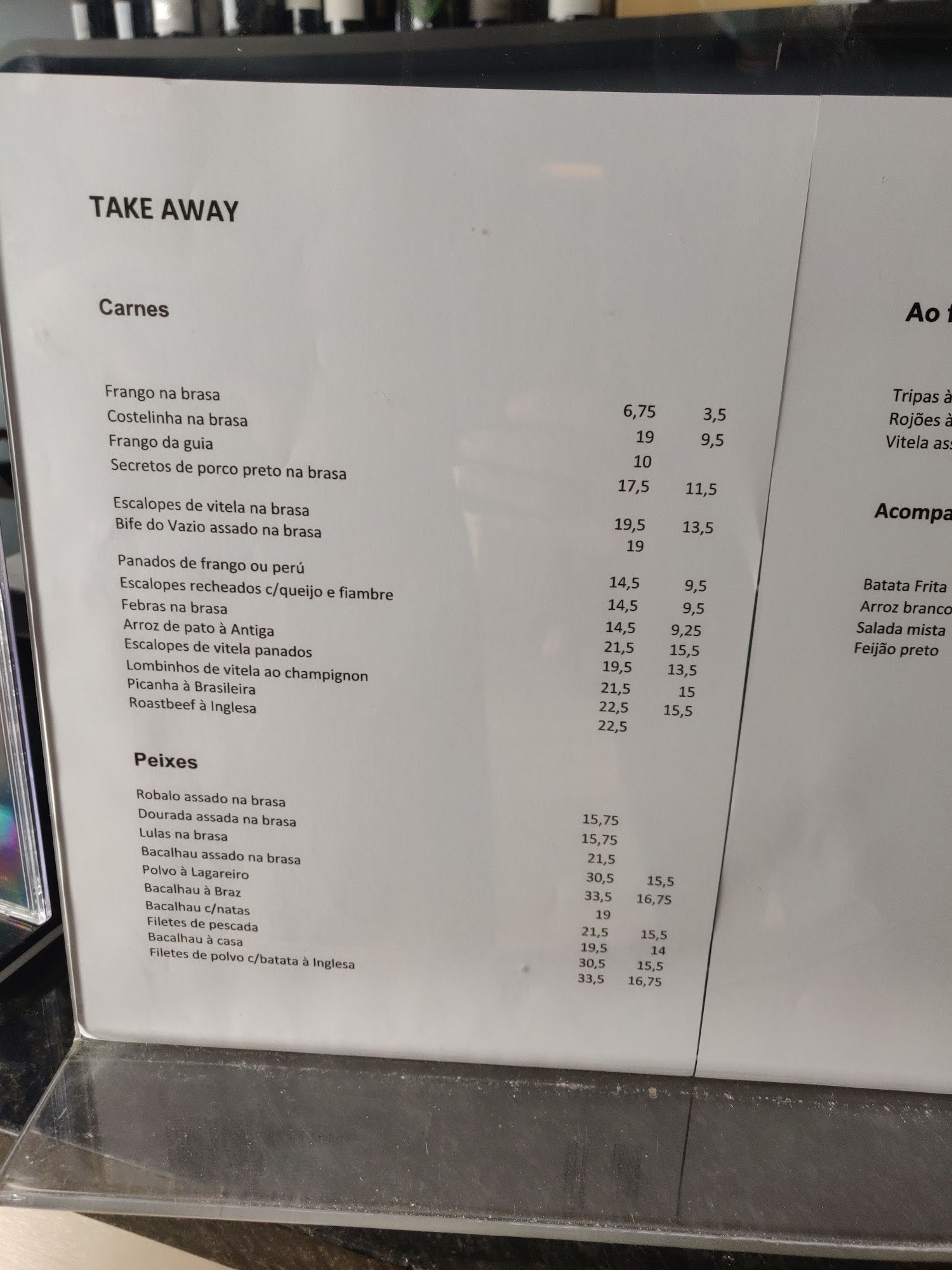 Grade em Brasa Menu