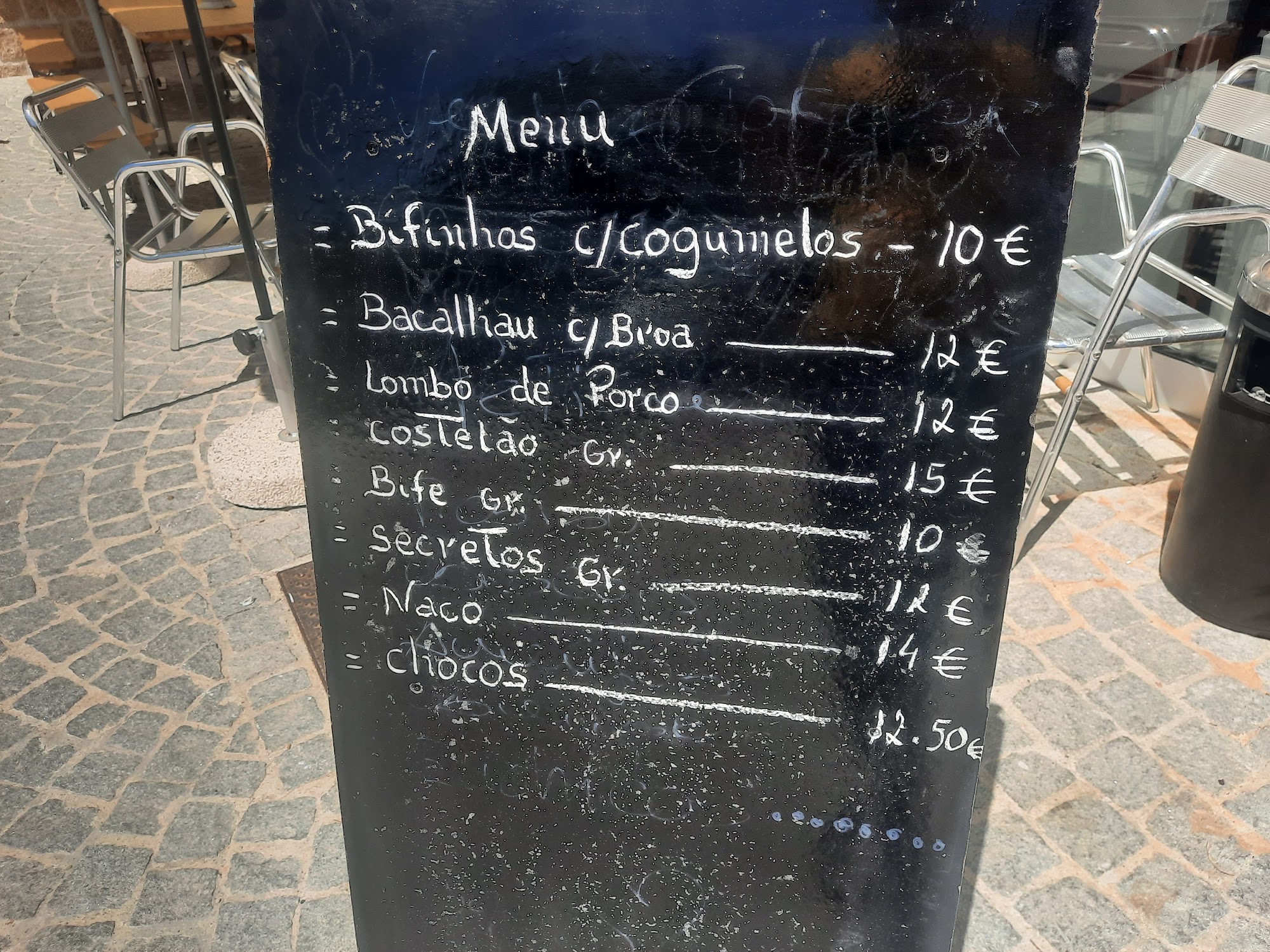 Cantinho da Serra Menu