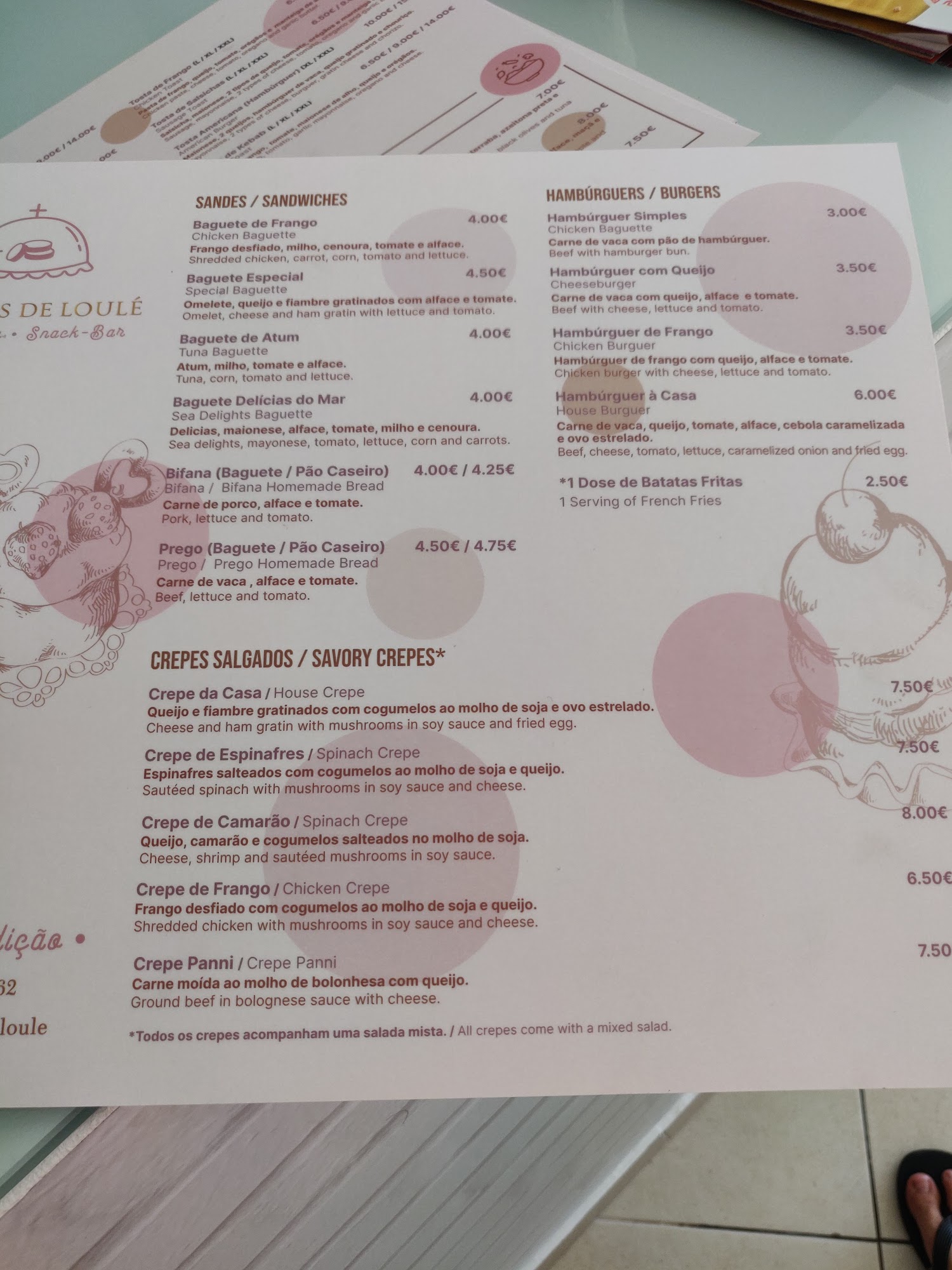 Sabores de Loulé Menu