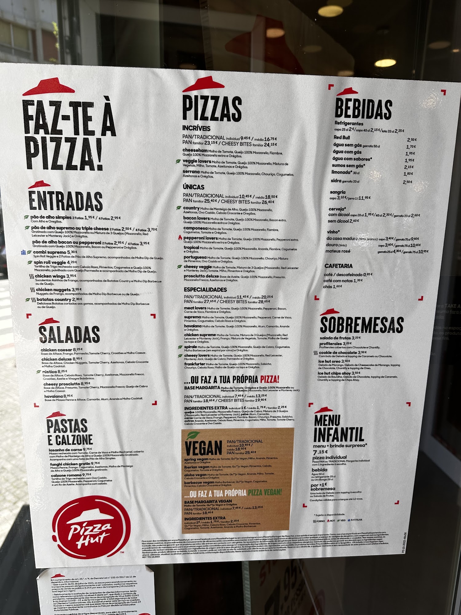 Pizza Hut Matosinhos Sul Menu