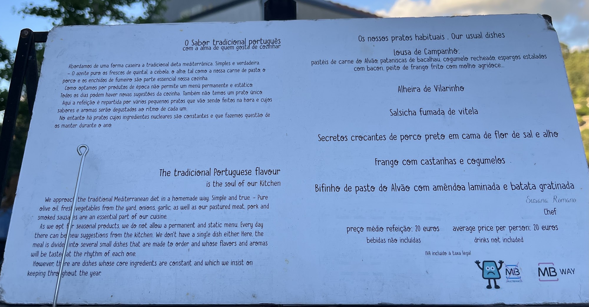 Céu da Boca Bistrô Menu