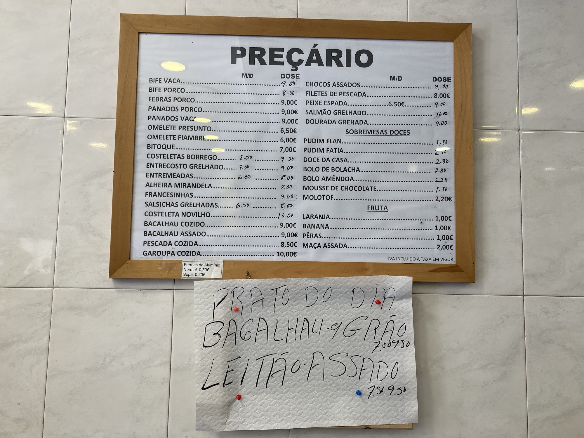 Flor do Ribatejo Menu