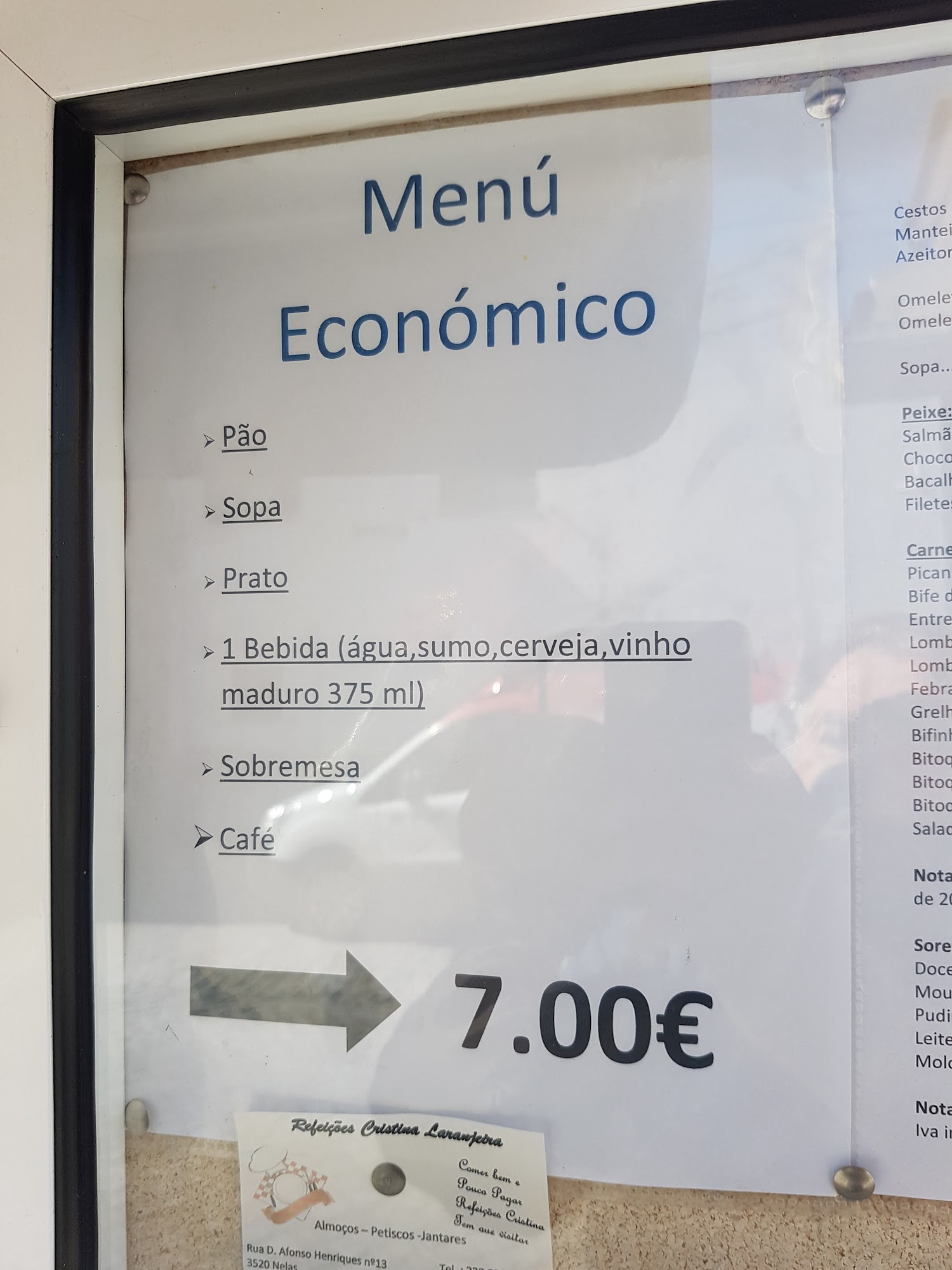 Refeições Cristina Laranjeira Menu