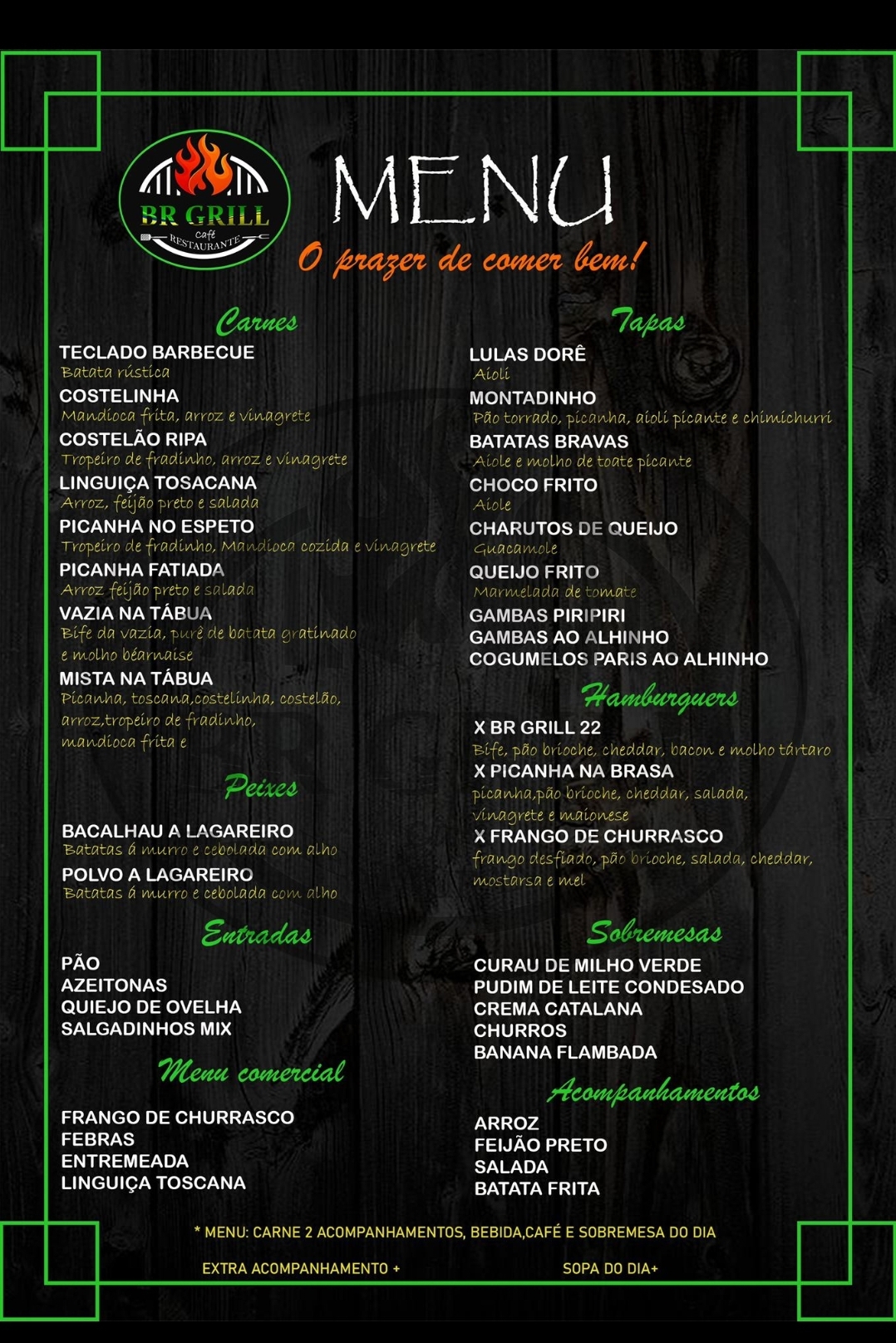 Br Grill Restaurante Menu