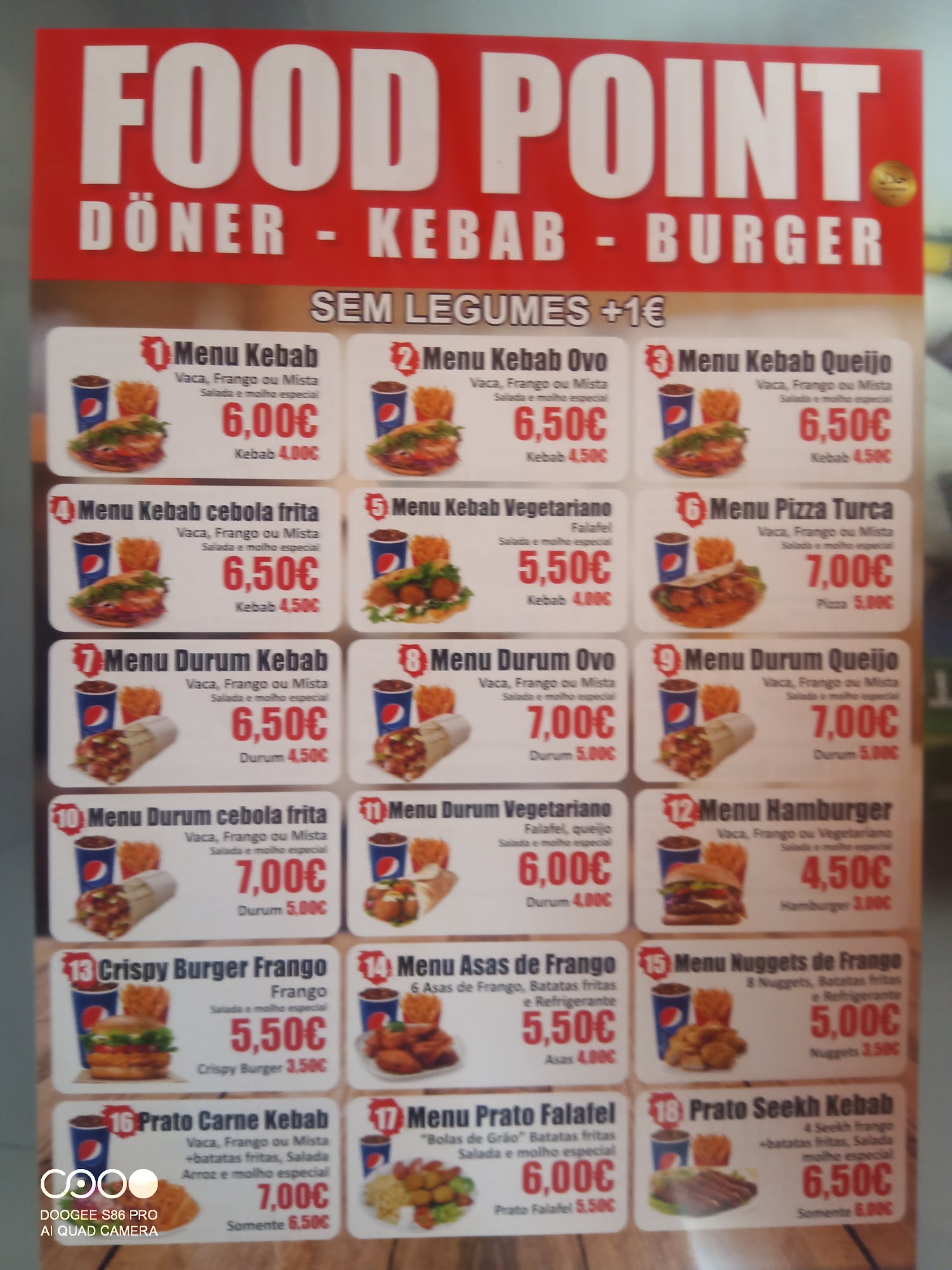 Food point kebab Menu