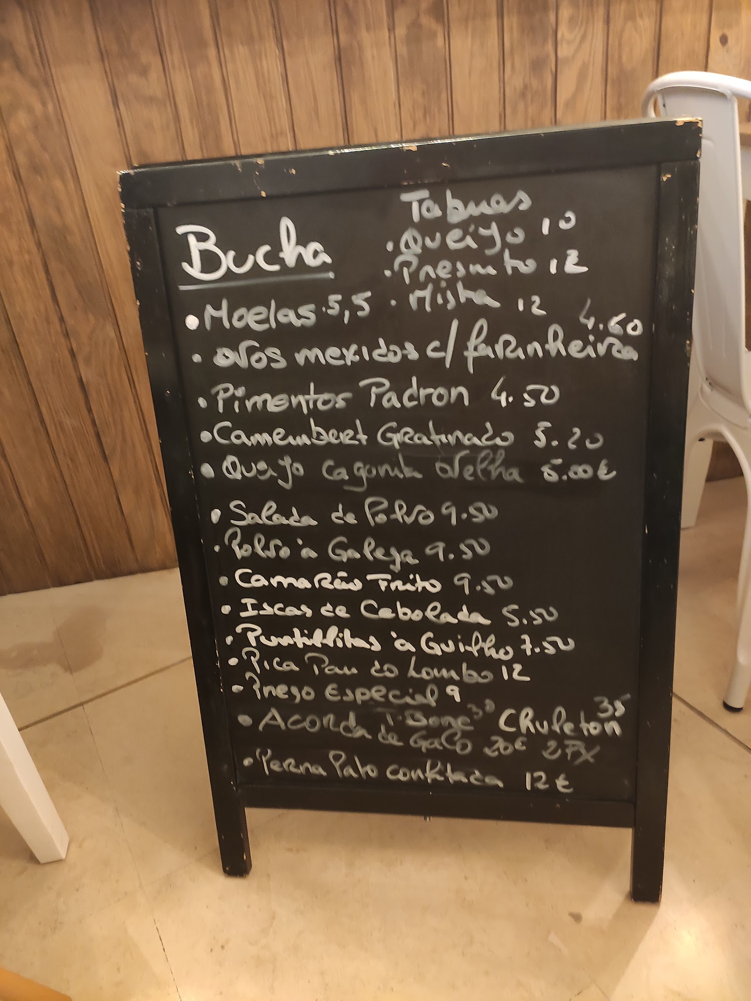 Bucha, Tapas & Wine Menu