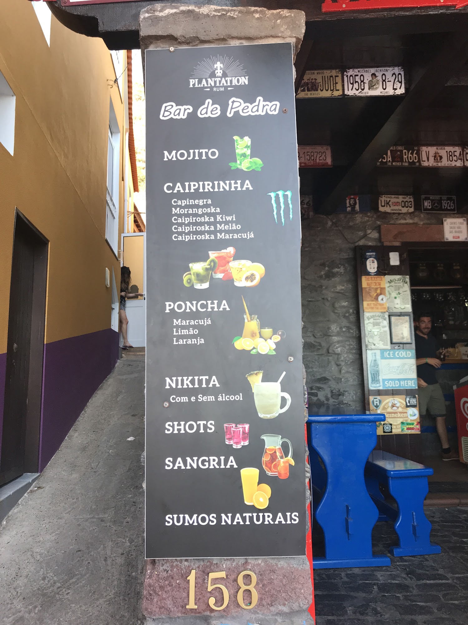 bar de pedra o poleiro Menu