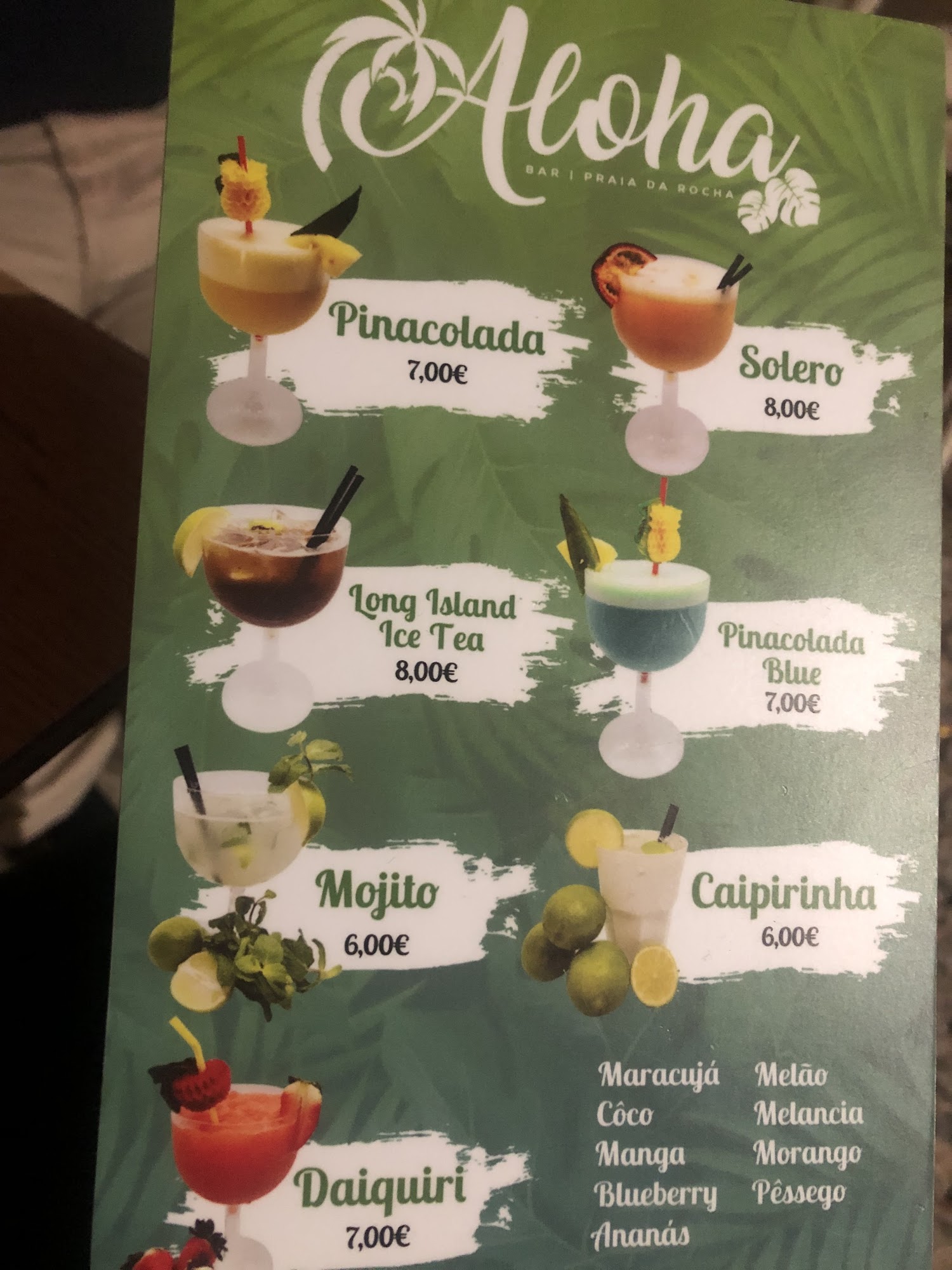 Aloha Menu