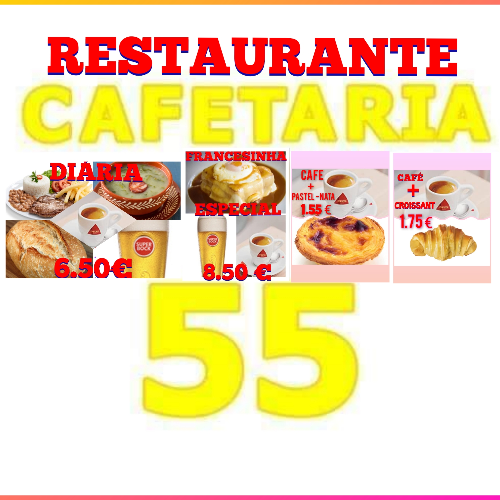 Cafetaria 55 Menu