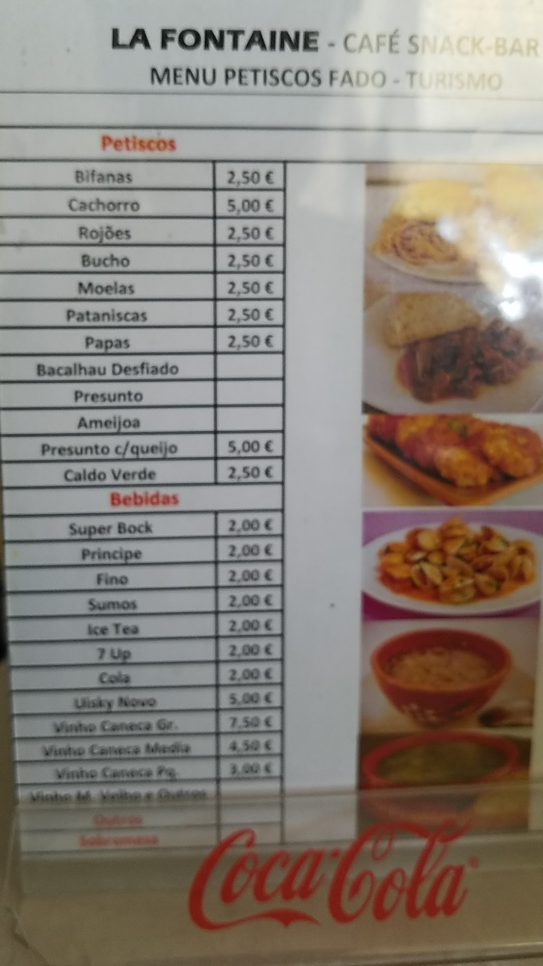 Fontainhas Café Menu