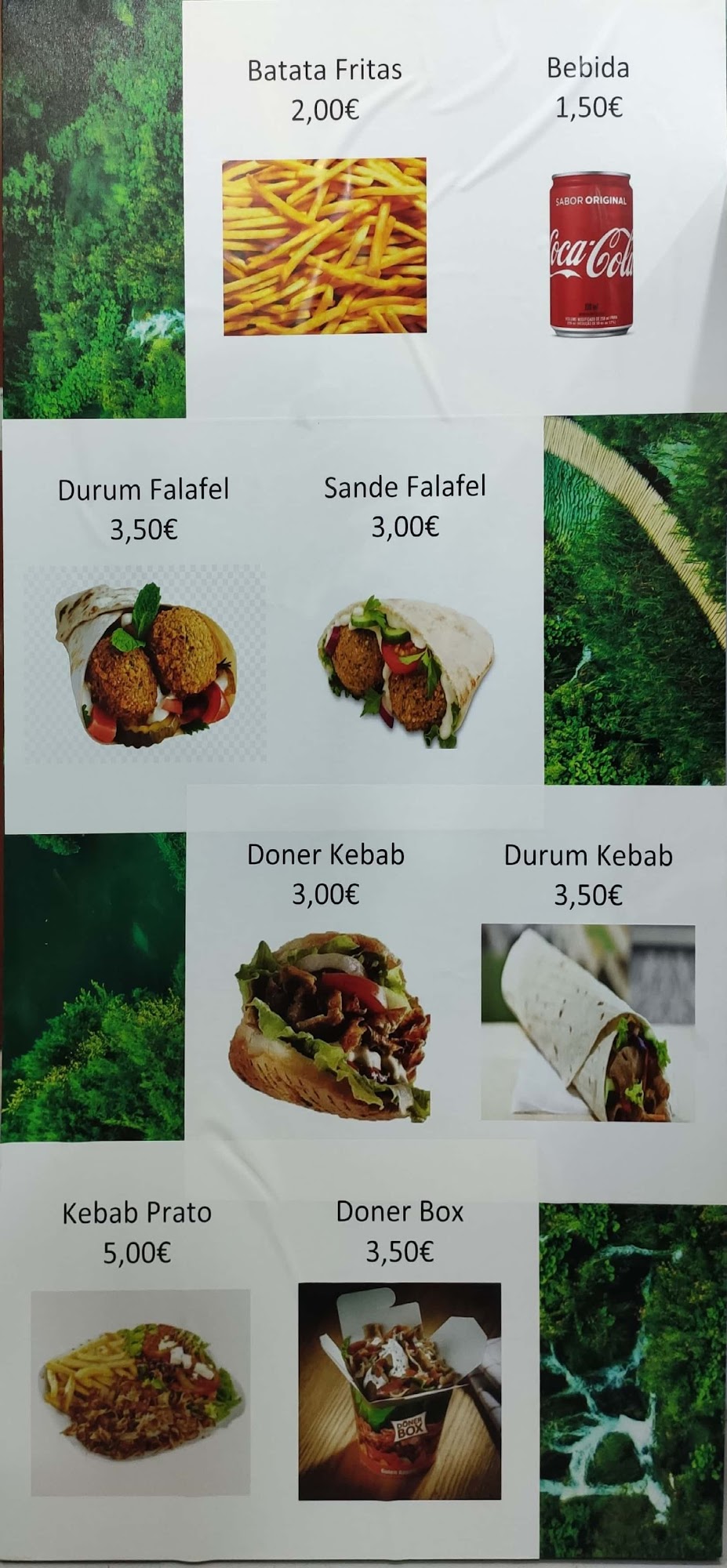 Daniel Saleem Doner Kebab Menu