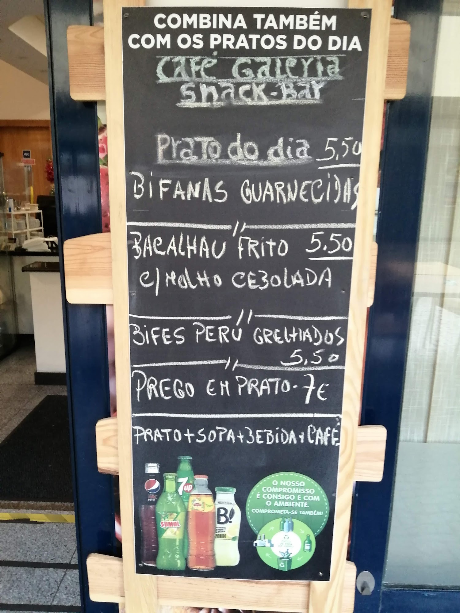 Café Galeria Snack-bar Menu