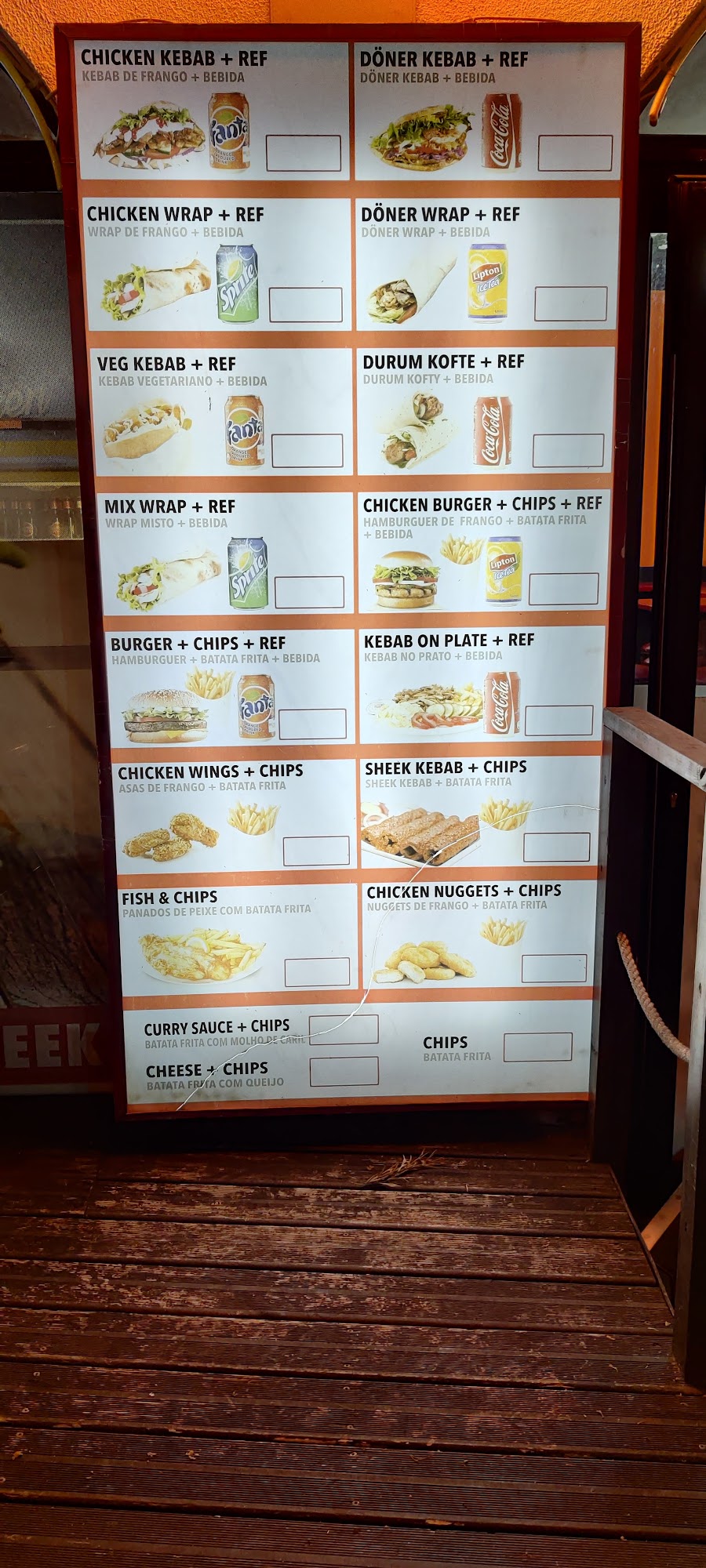 Kebab House Menu