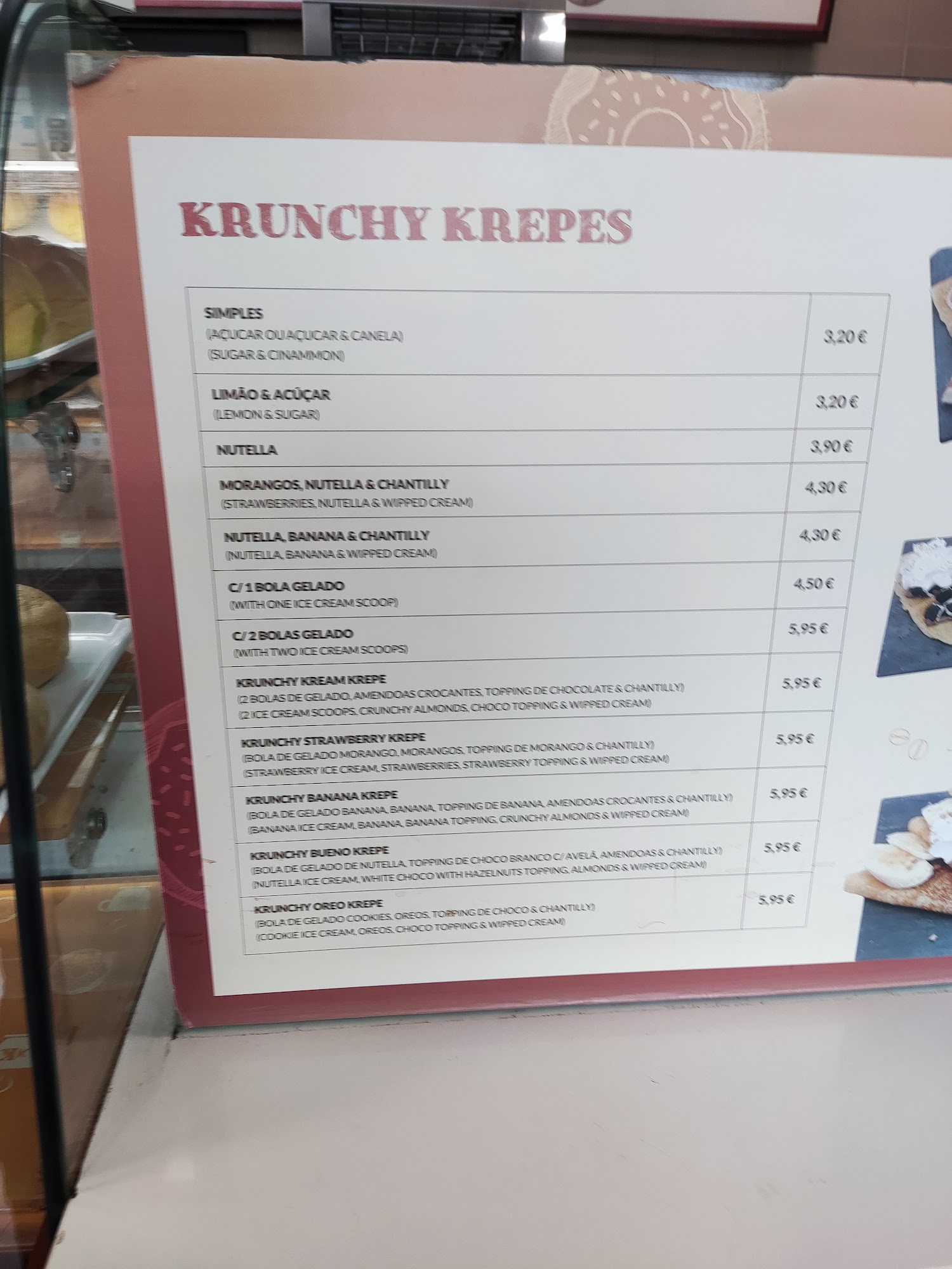 KrunchyKream Menu