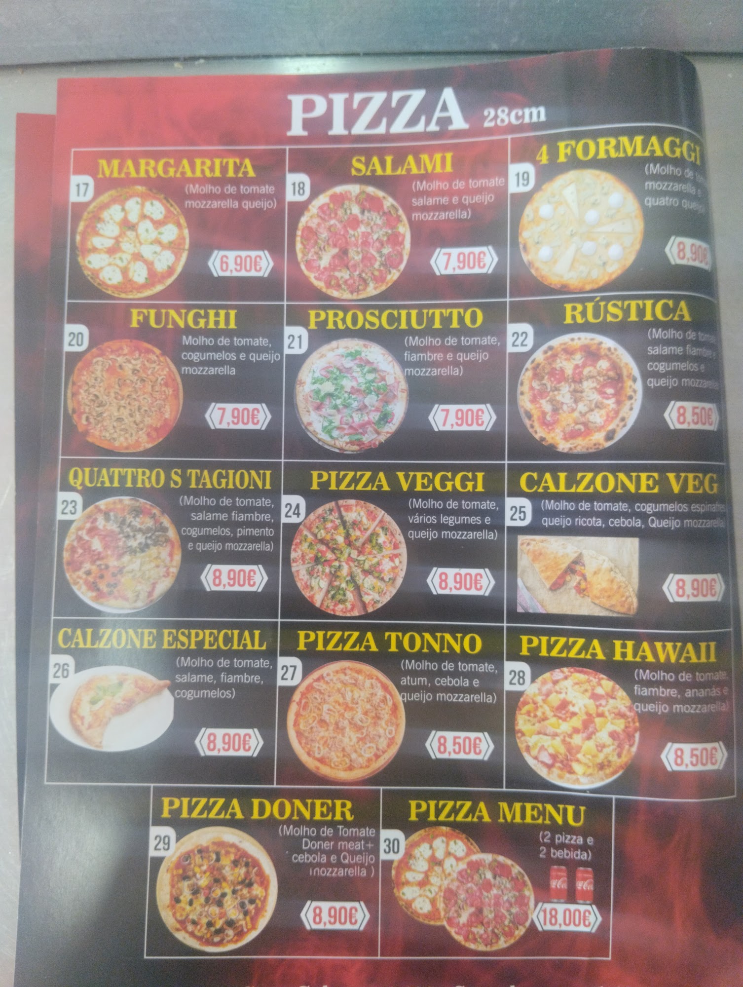 Pizza De Sabores E Kebab Menu