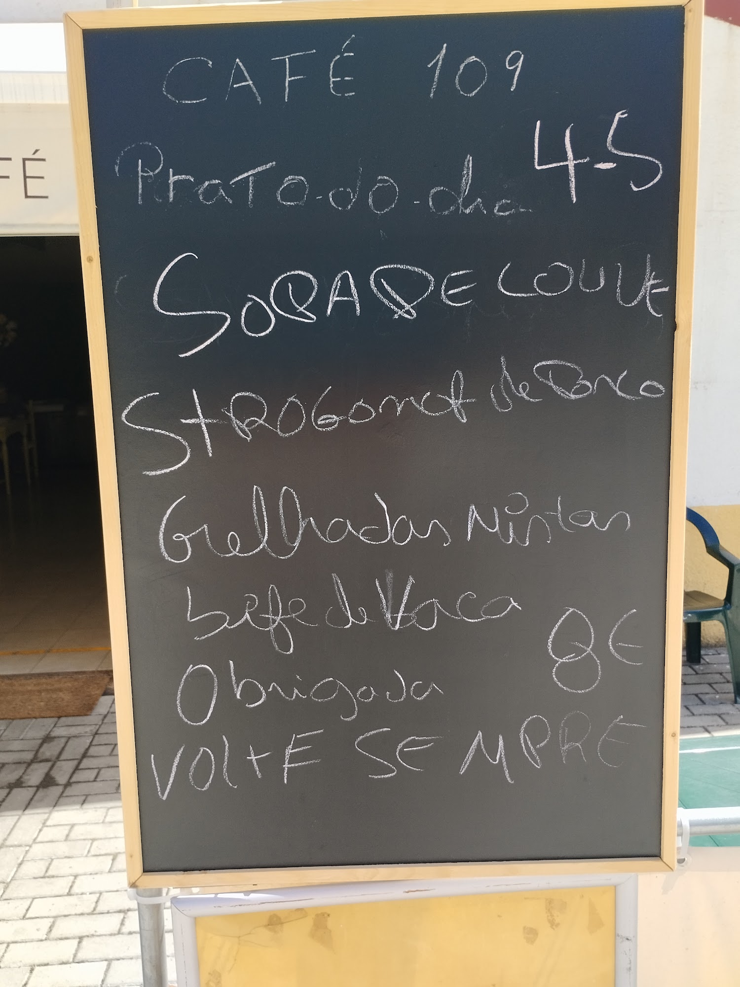 Café 109 - Prato do dia (Café 109) Menu