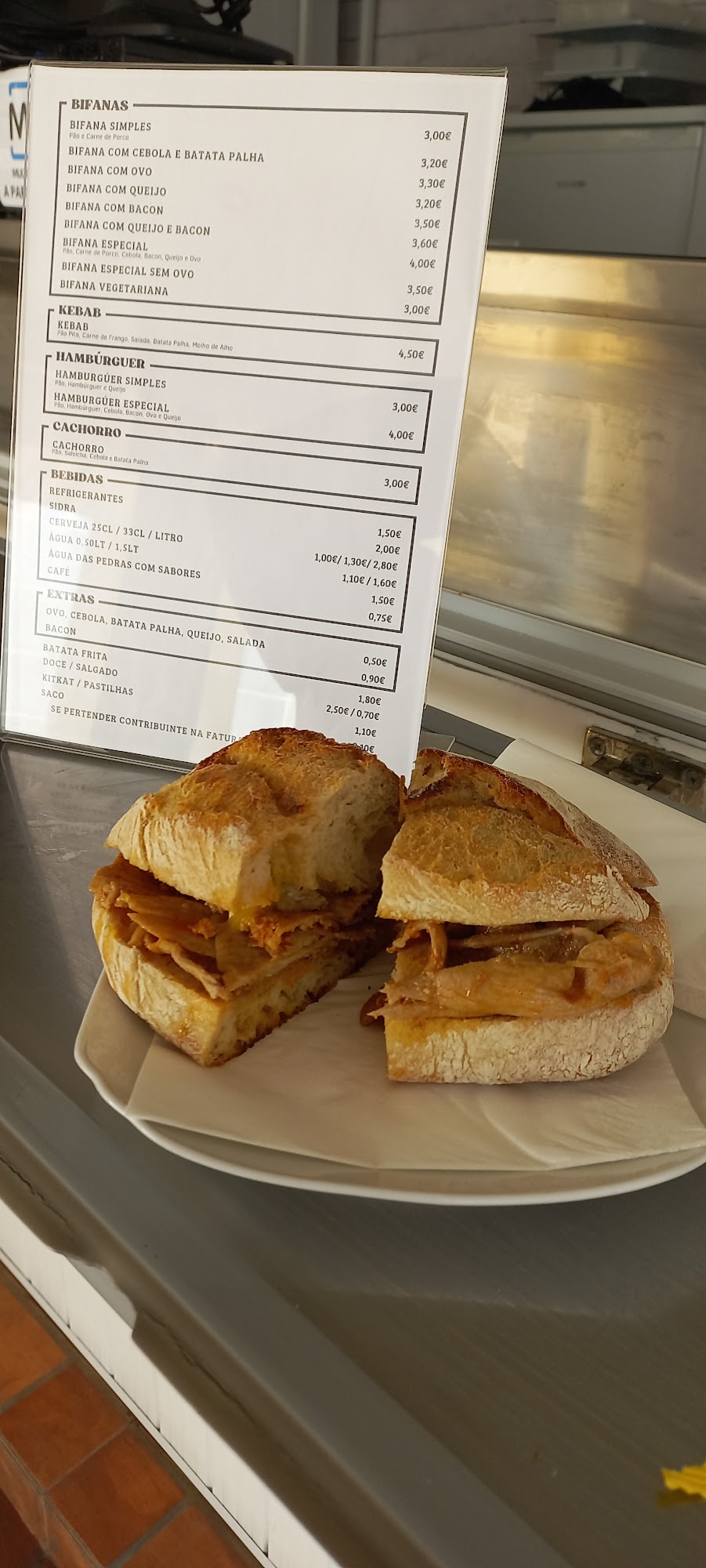 Bifanas de Santarém Menu