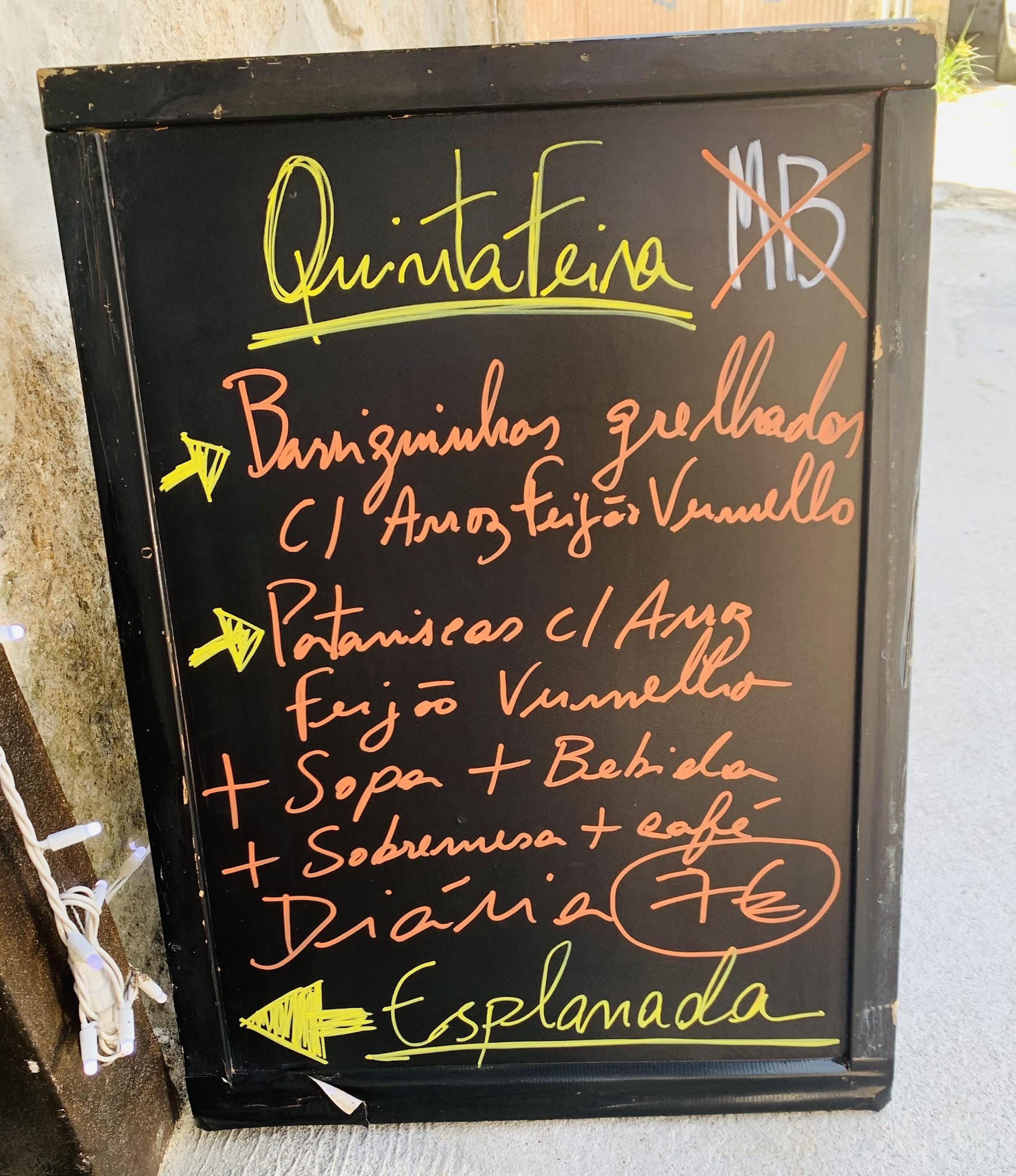 Restaurante 7 Migalhas Menu