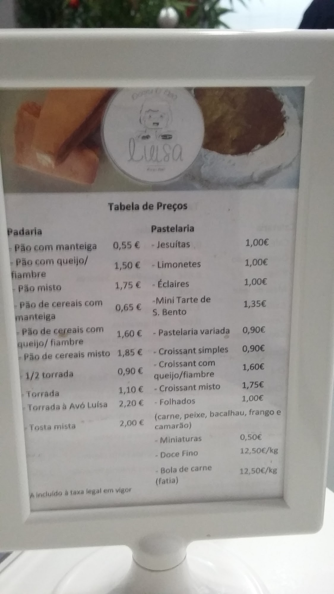 Confeitaria São Bento - Doces D' Avó Luísa Menu