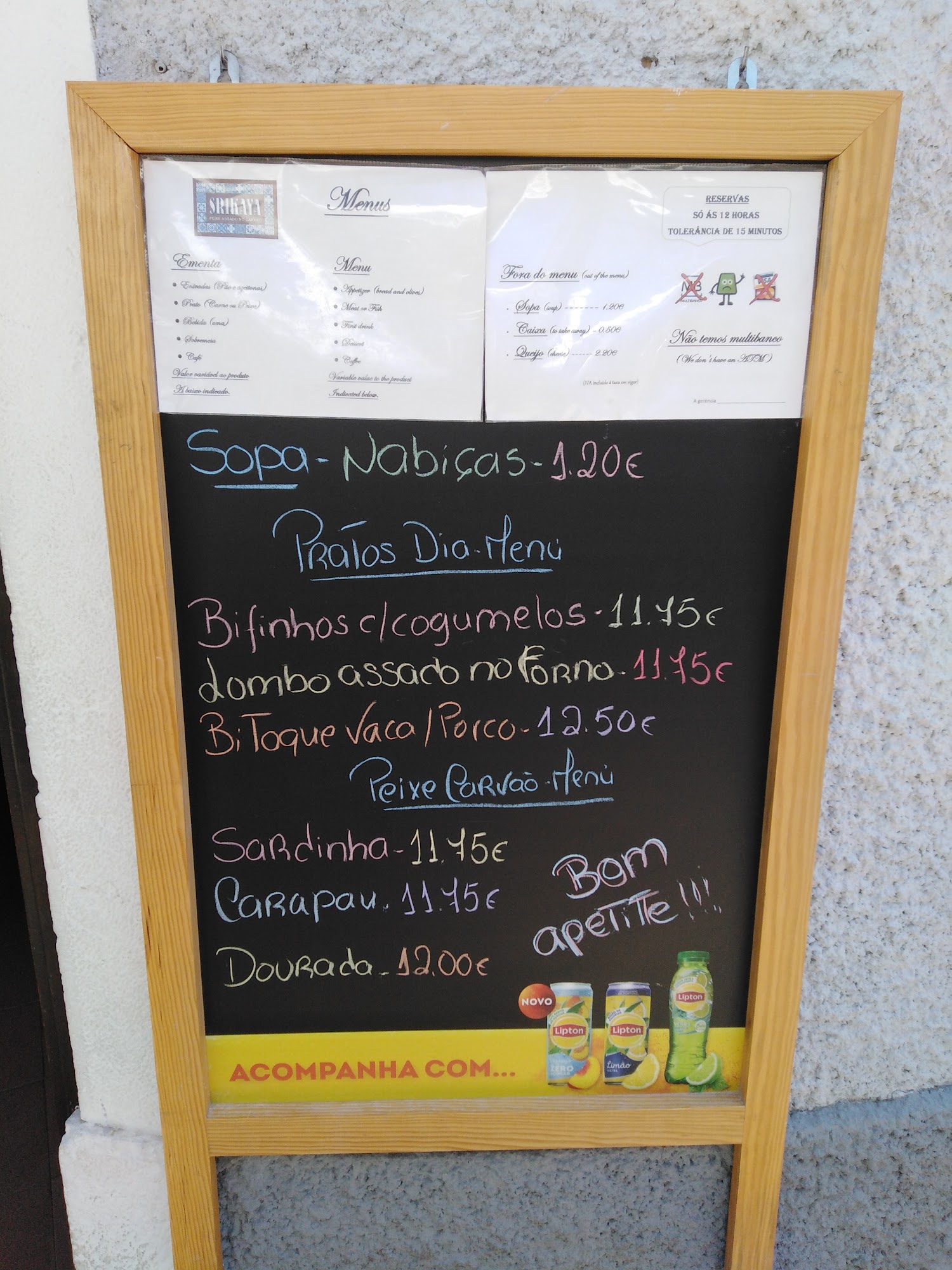 Restaurante Srikaya Menu