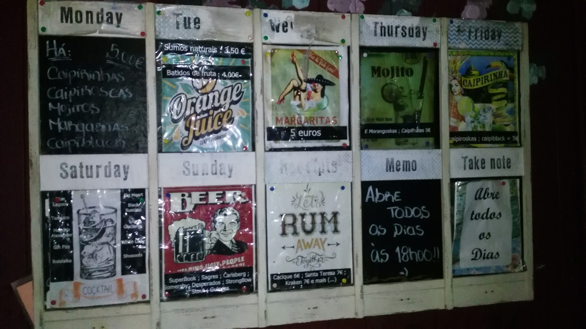 Cavalo Branco Bar Menu