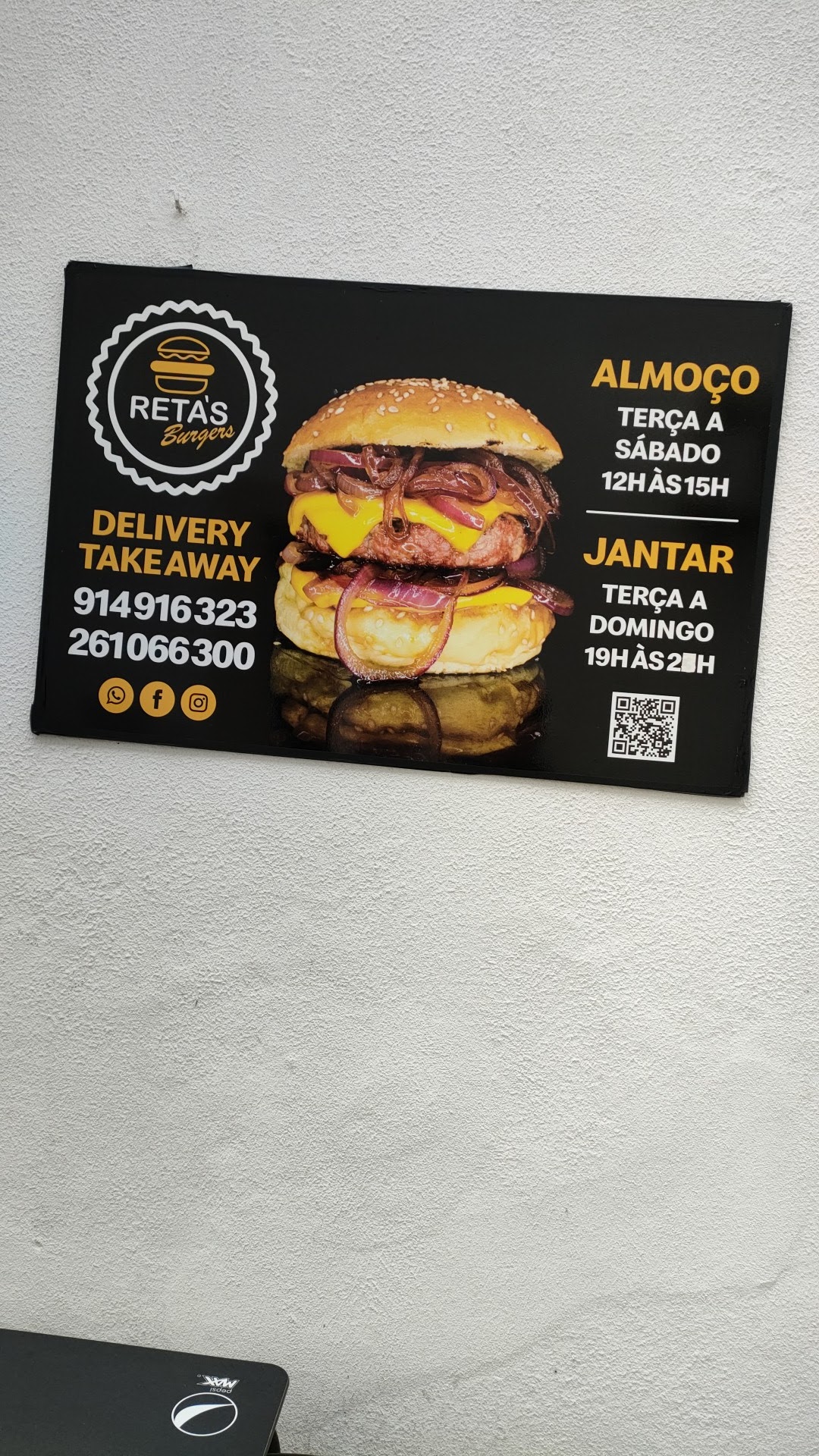 Reta´s Burgers Menu