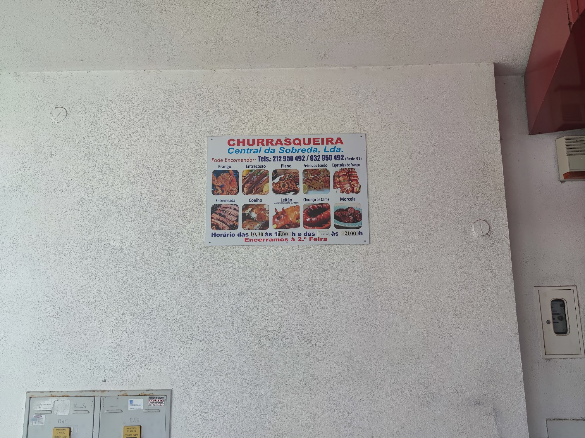 Churrasqueira Central da Sobreda Menu