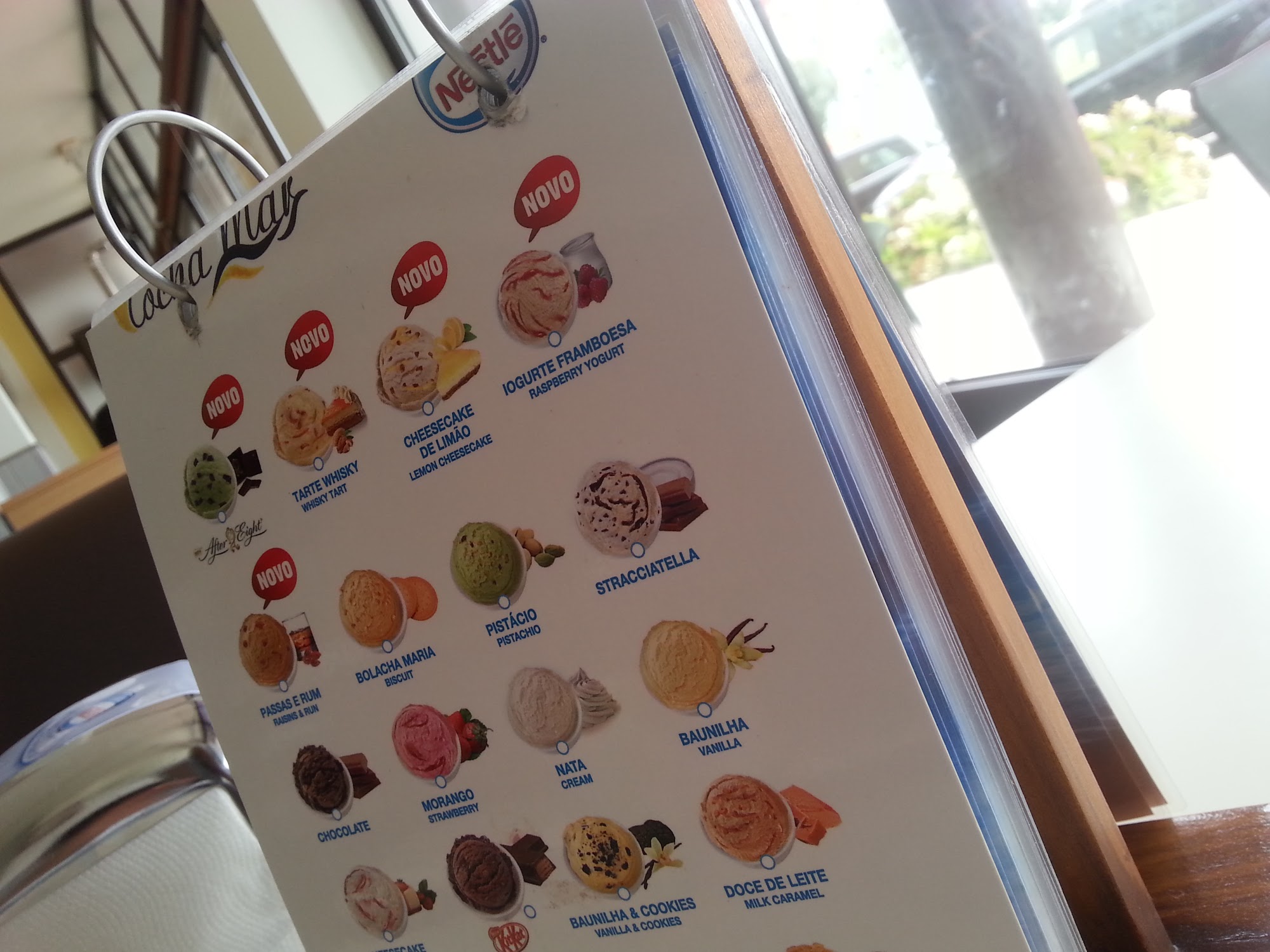 Gelataria Tocha Mar Menu