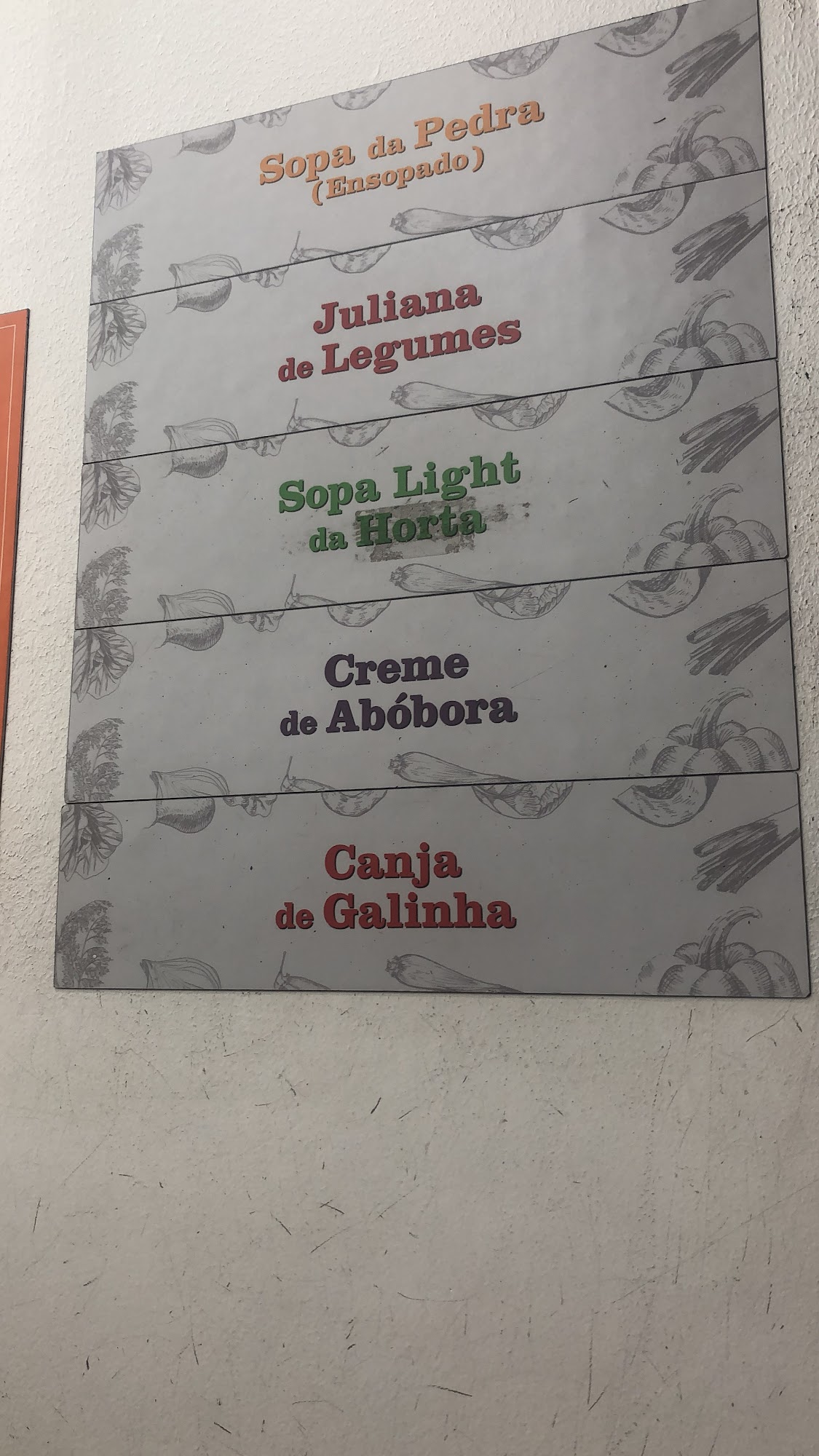 Loja das Sopas Menu